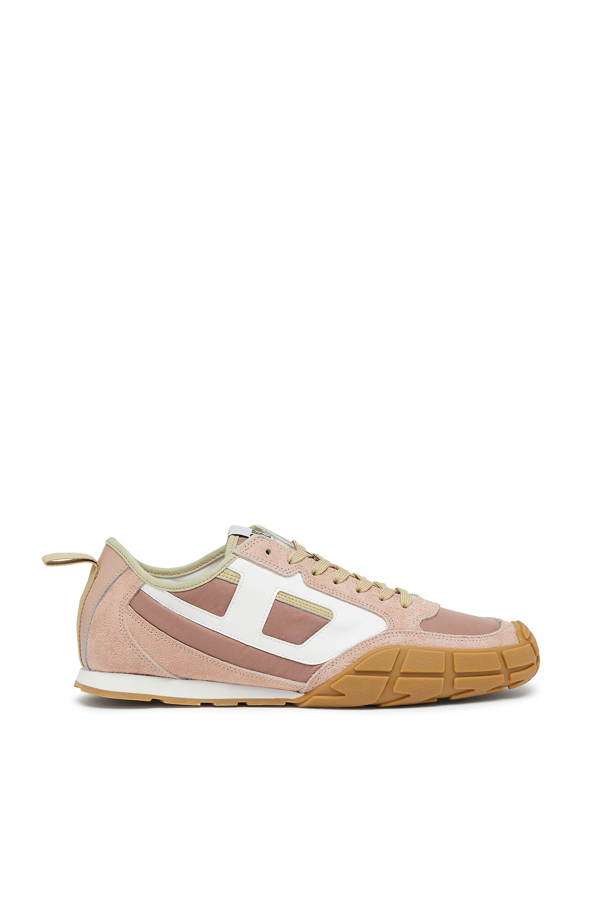 Diesel - S-PAGODHA LOW W, Woman's S-Pagodha-Sneakers in leather, suede and ripstop in Pink/White - 1