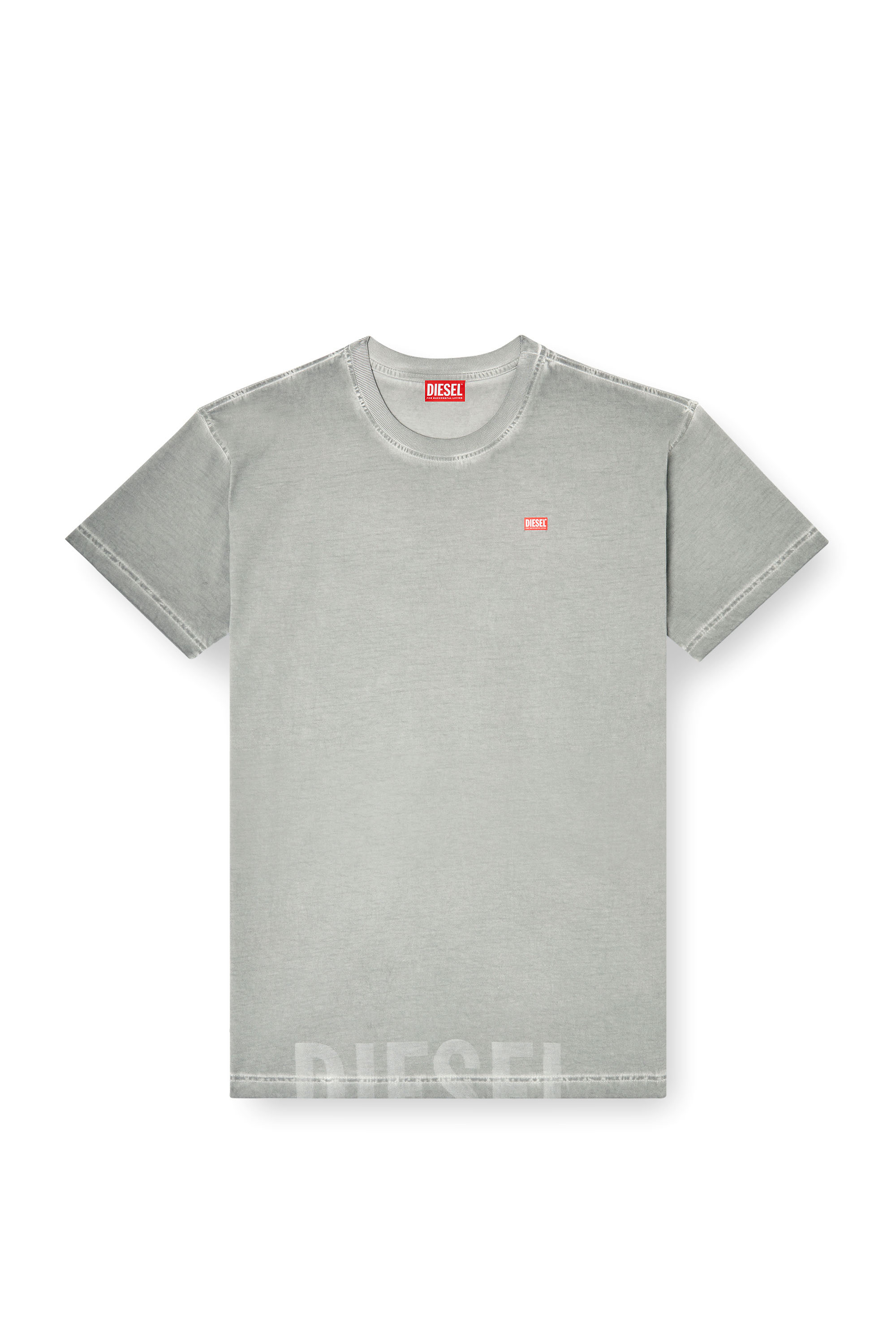 Diesel - T-NORM-T7, Man's Crew neck cotton t-shirt with print in Grey - 3