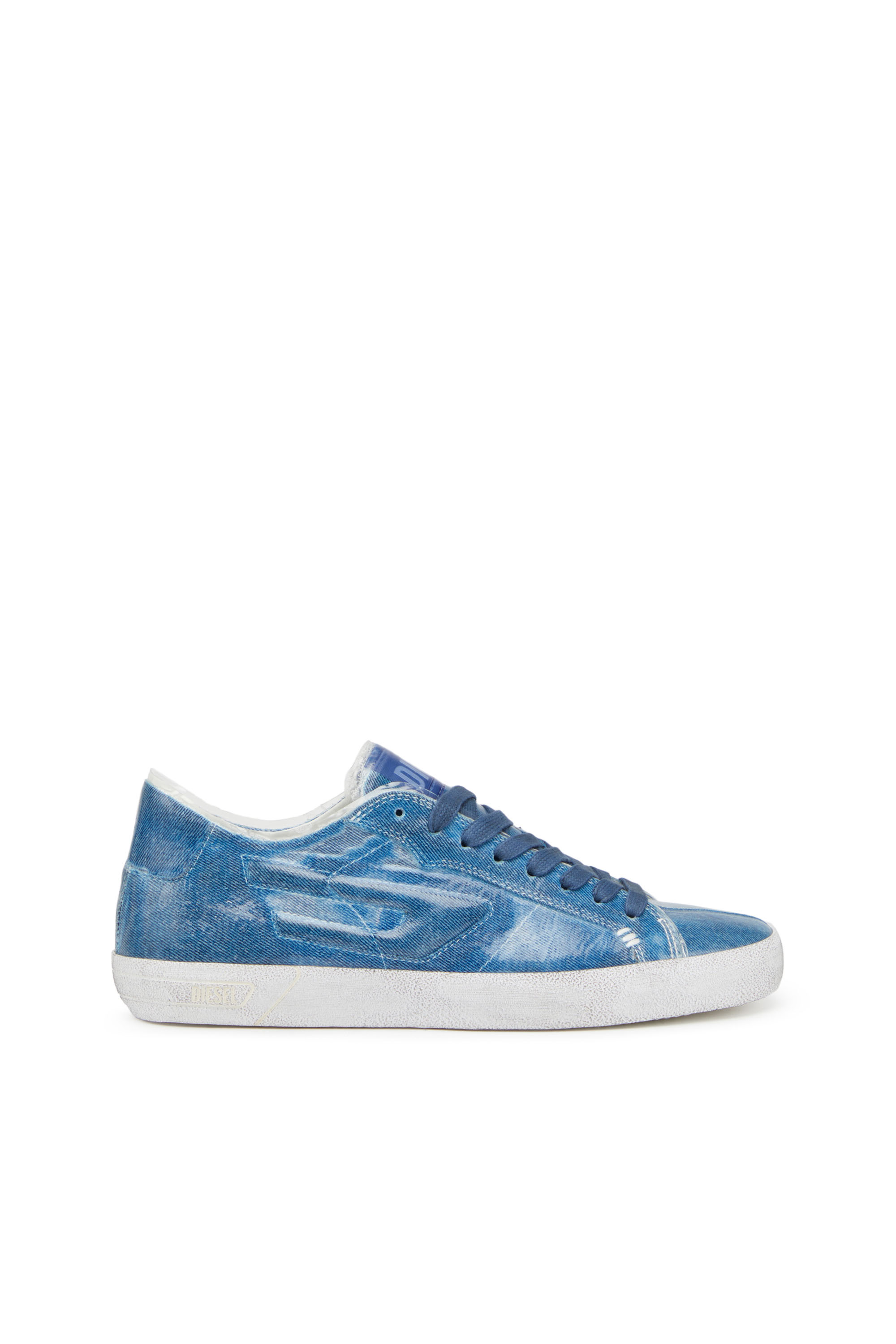 Diesel - S-LEROJI LOW, Man's S-Leroji Low - Canvas sneakers with TPU overlay in Blue - 1