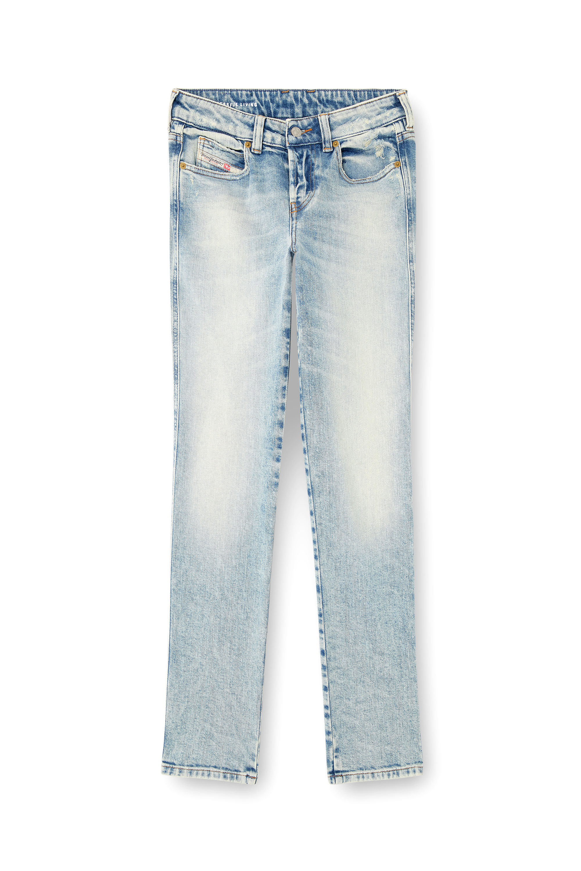 Slim Jeans 1992 D-Jiann 09M21, Light Blue Diesel - Woman's Slim Jeans 1992 D-Jiann 09M21, Light Blue - 2