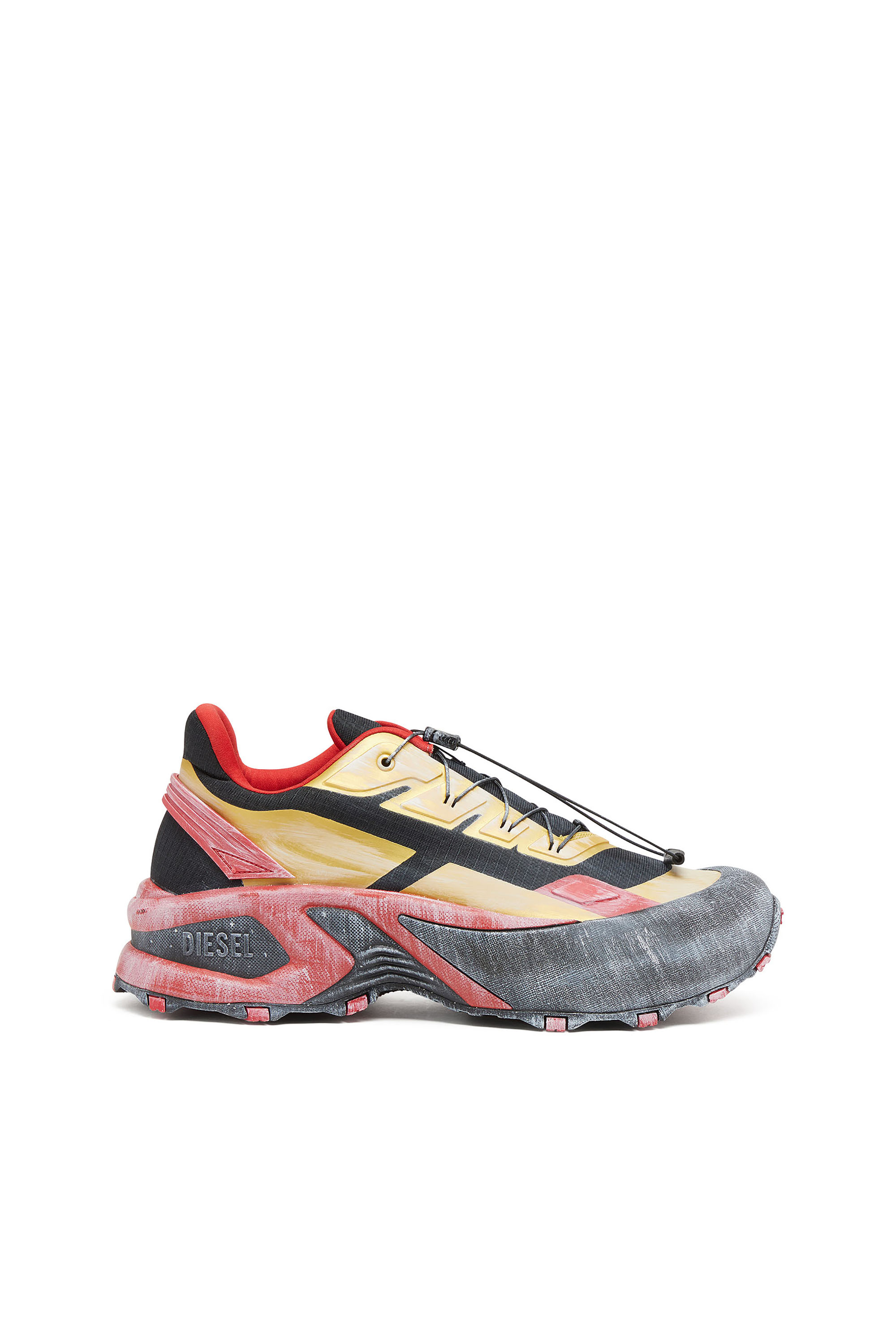 Diesel - D-CAGE RUNNER, Man's D-Cage-Distressed chunky sneakers in ripstop in Multicolor - 1