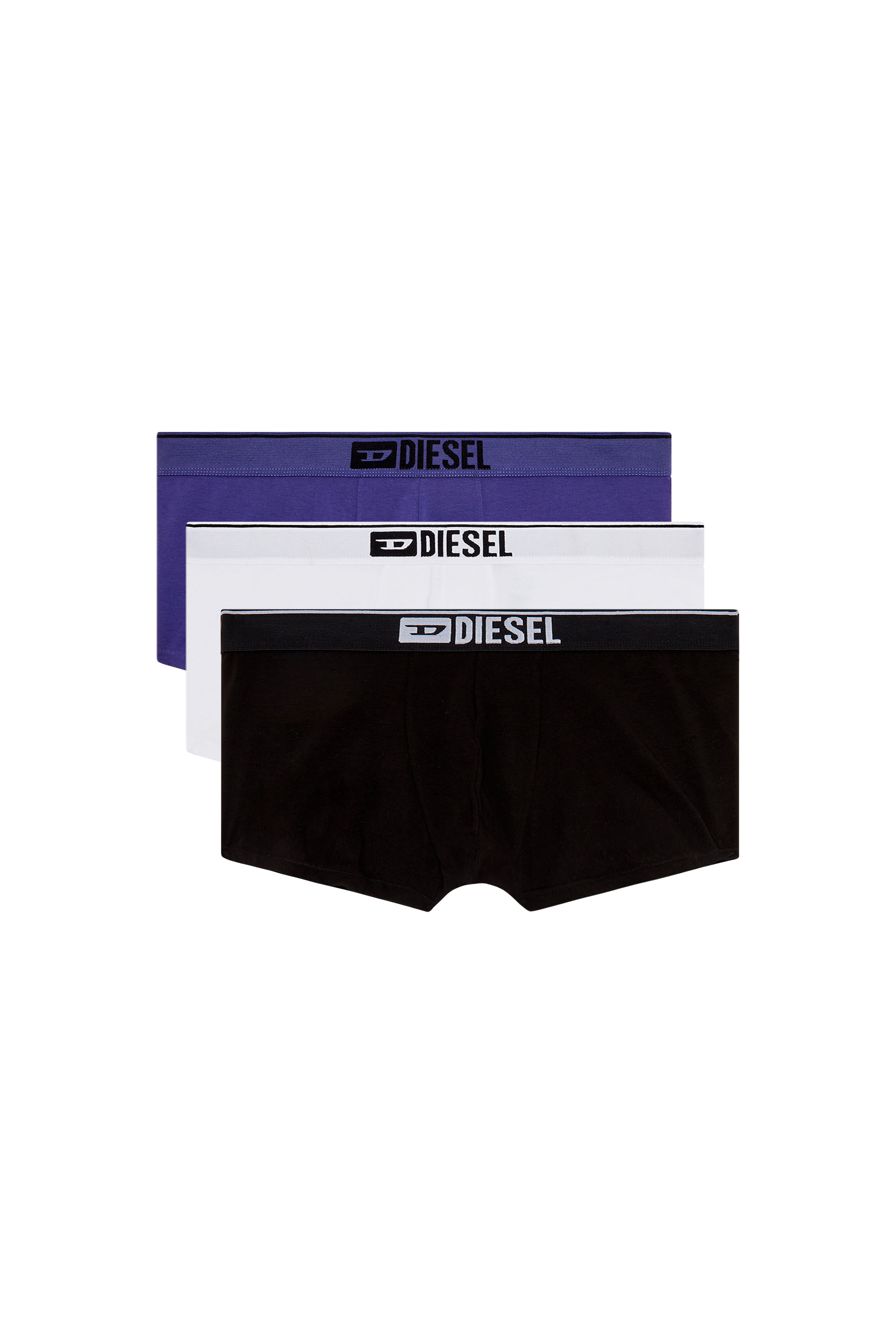 Diesel - UMBX-DAMIENTHREEPACK, Man's 3-pack of boxer briefs in stretch cotton in Black/Blue - 1