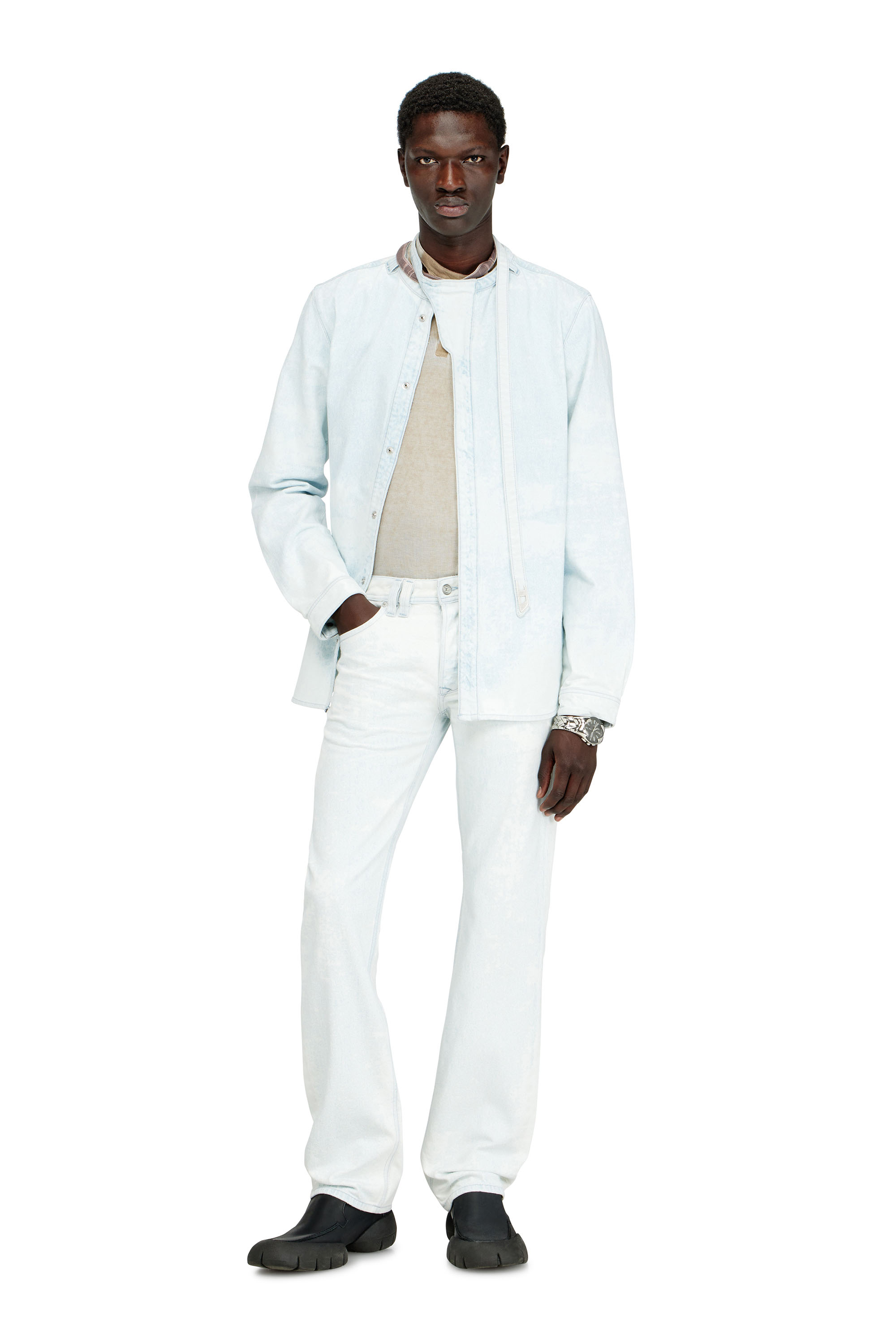 Diesel - Man's Regular Jeans 1985 Larkee 09Q16, Light Blue - 2