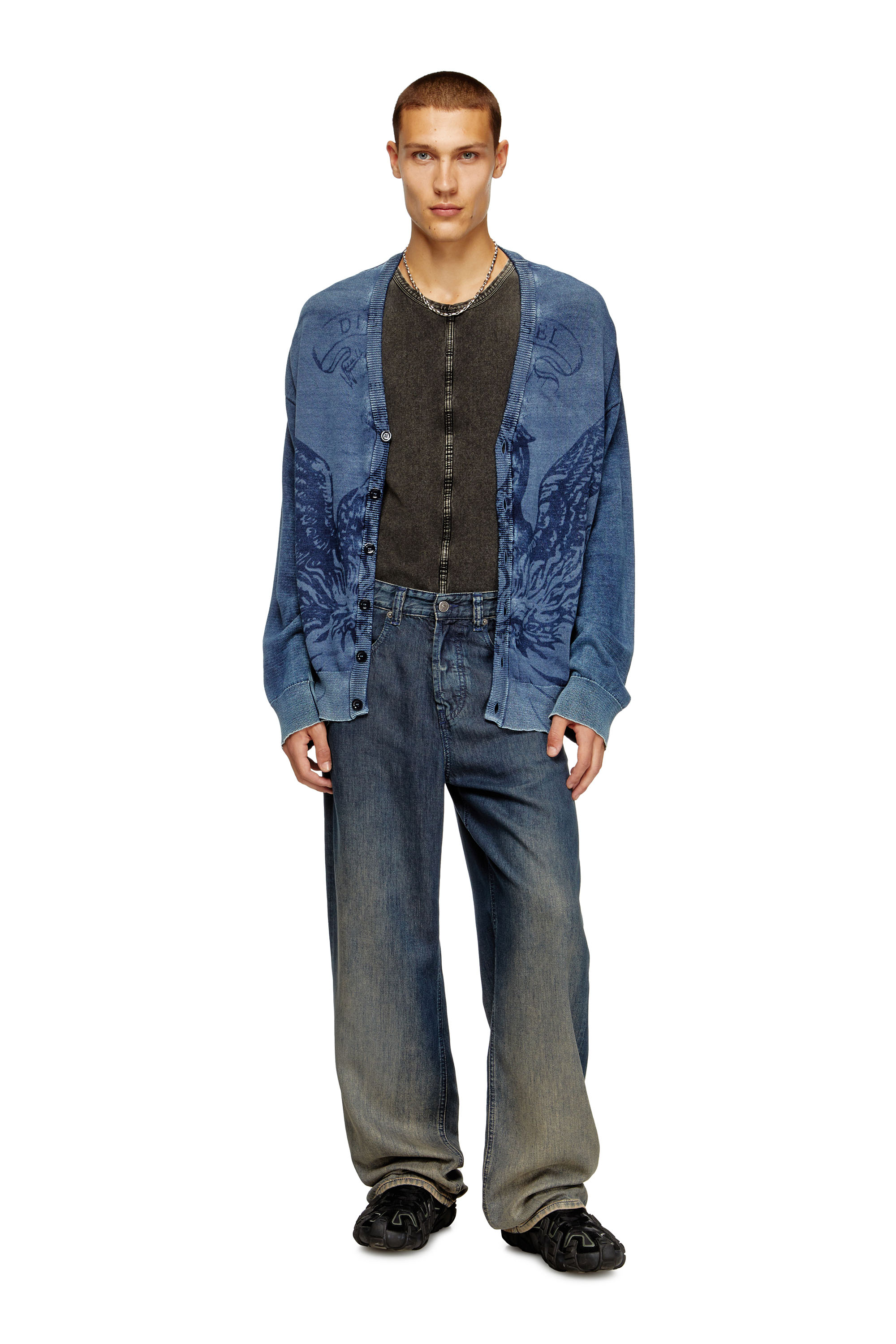 Relaxed Jeans 2001 D-Macro 068TD, Dark Blue Diesel - Man's Relaxed Jeans 2001 D-Macro 068TD, Dark Blue - 1