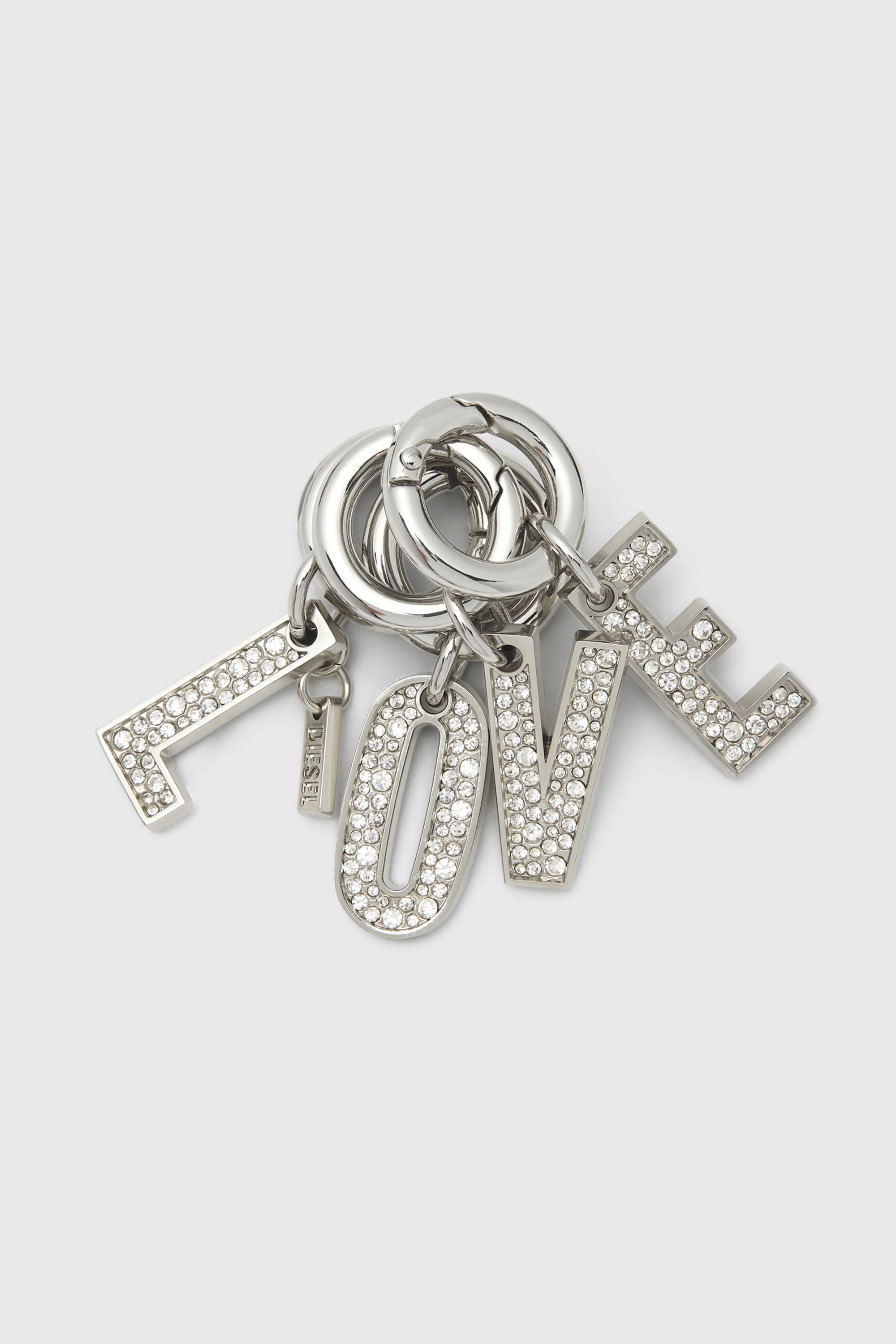 Diesel - CHARM-LOVE, Woman's Charms with LOVE lettering in Silver - 1