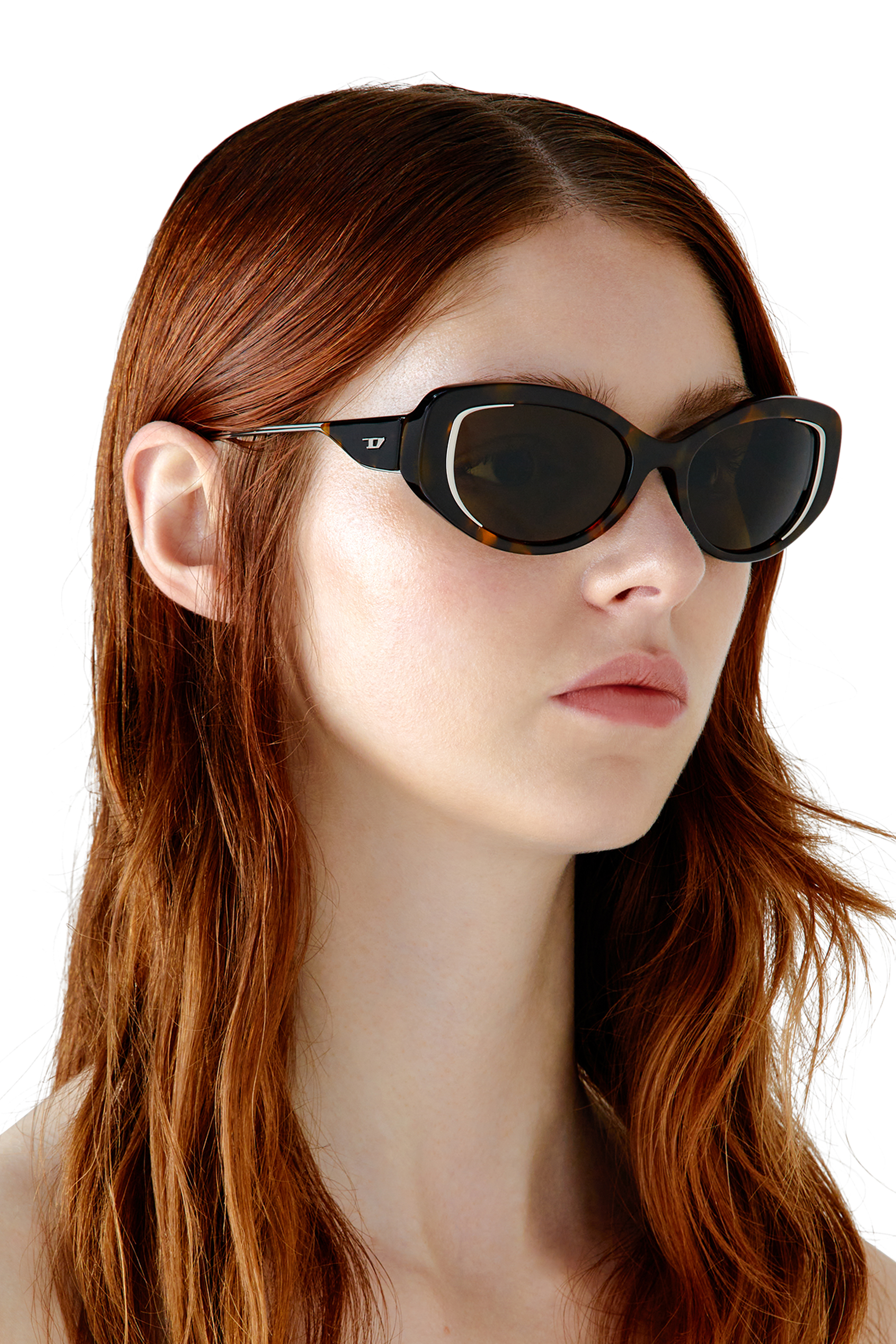 Diesel - 0DL2001, Unisex's Cat-eye style sunglasses in Brown - 6