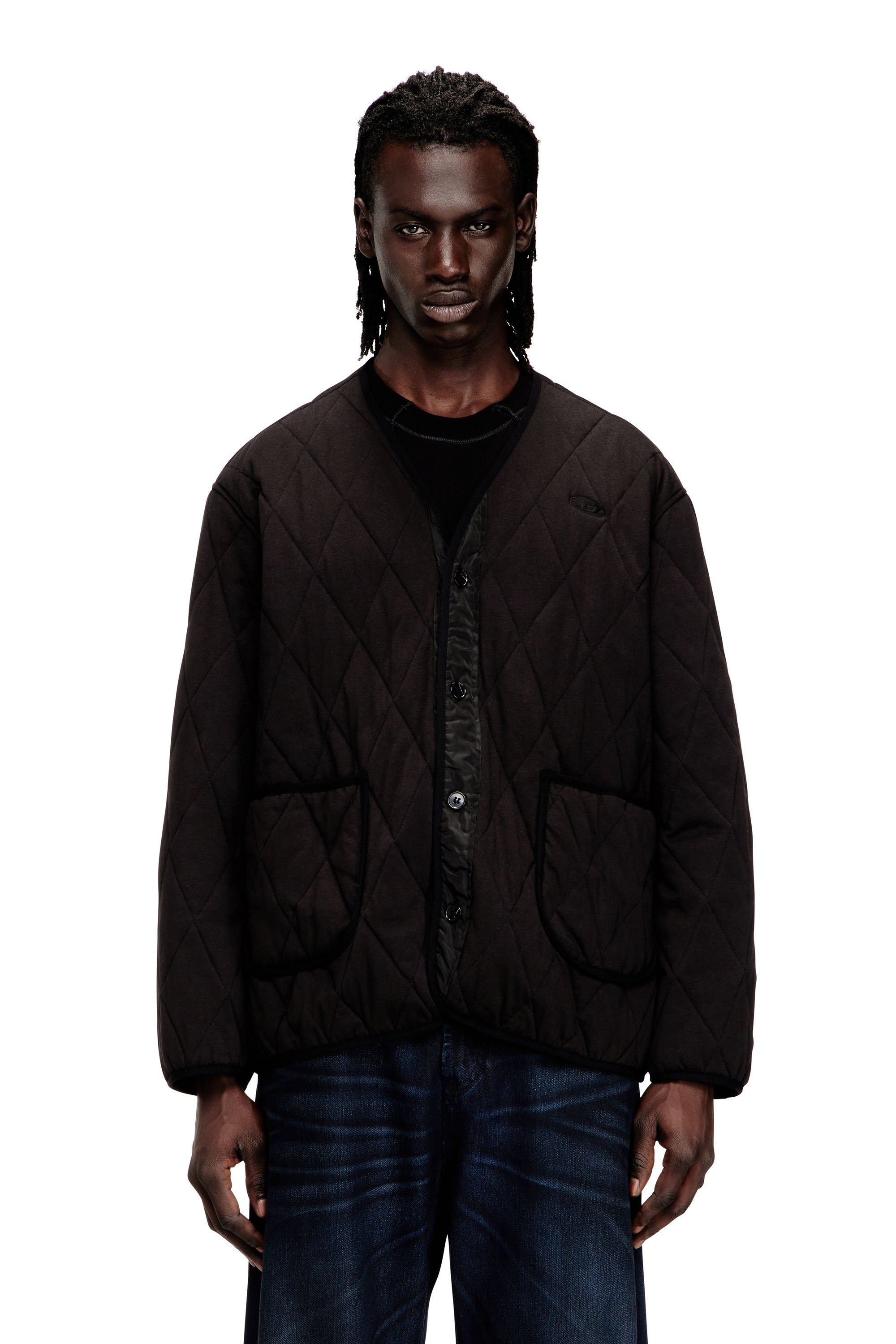 Diesel - S-BOYS, Man's Quilted liner-style jacket in Brown - 1