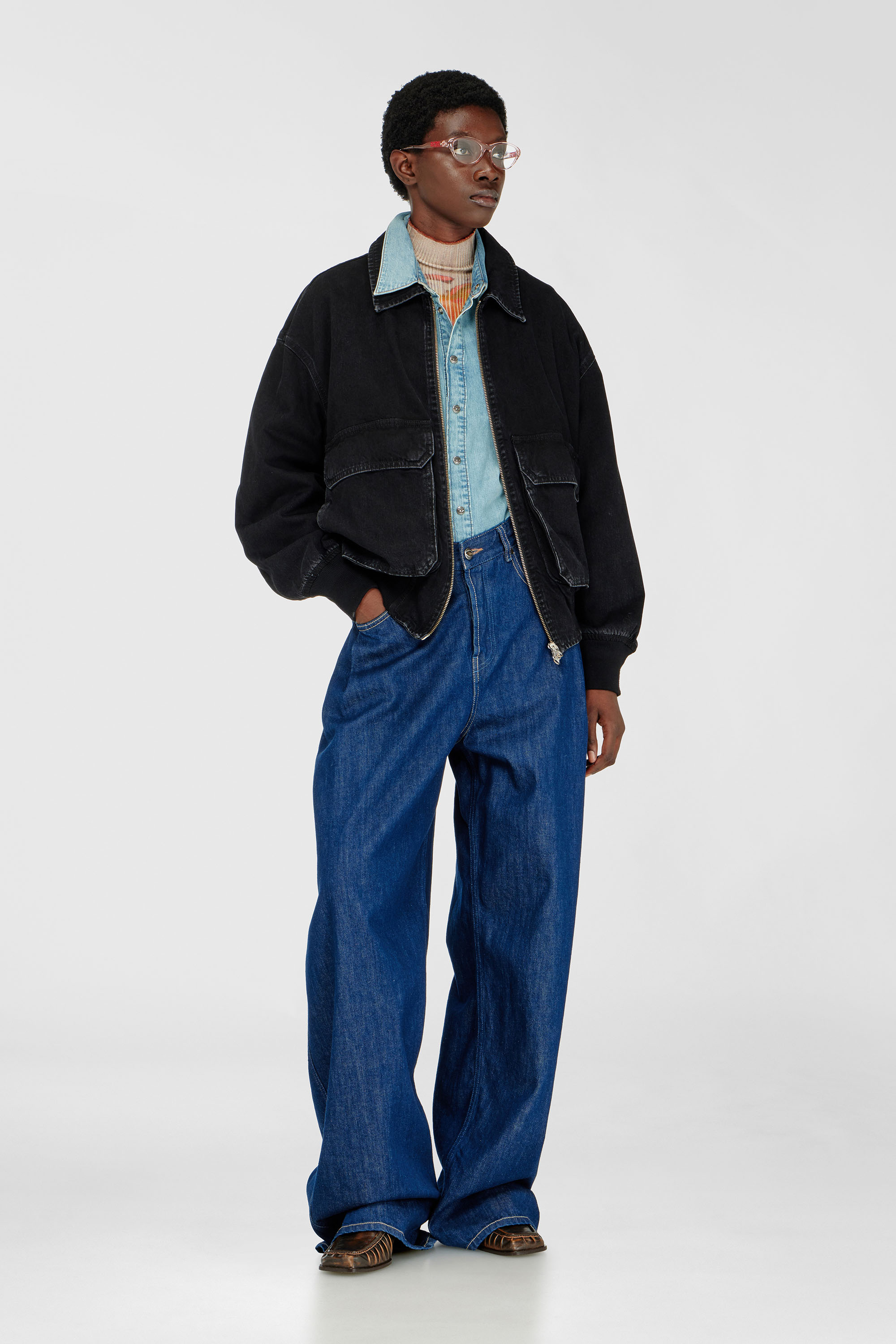 Diesel - D-KURZ, Unisex's Jacket in denim in Black - 2