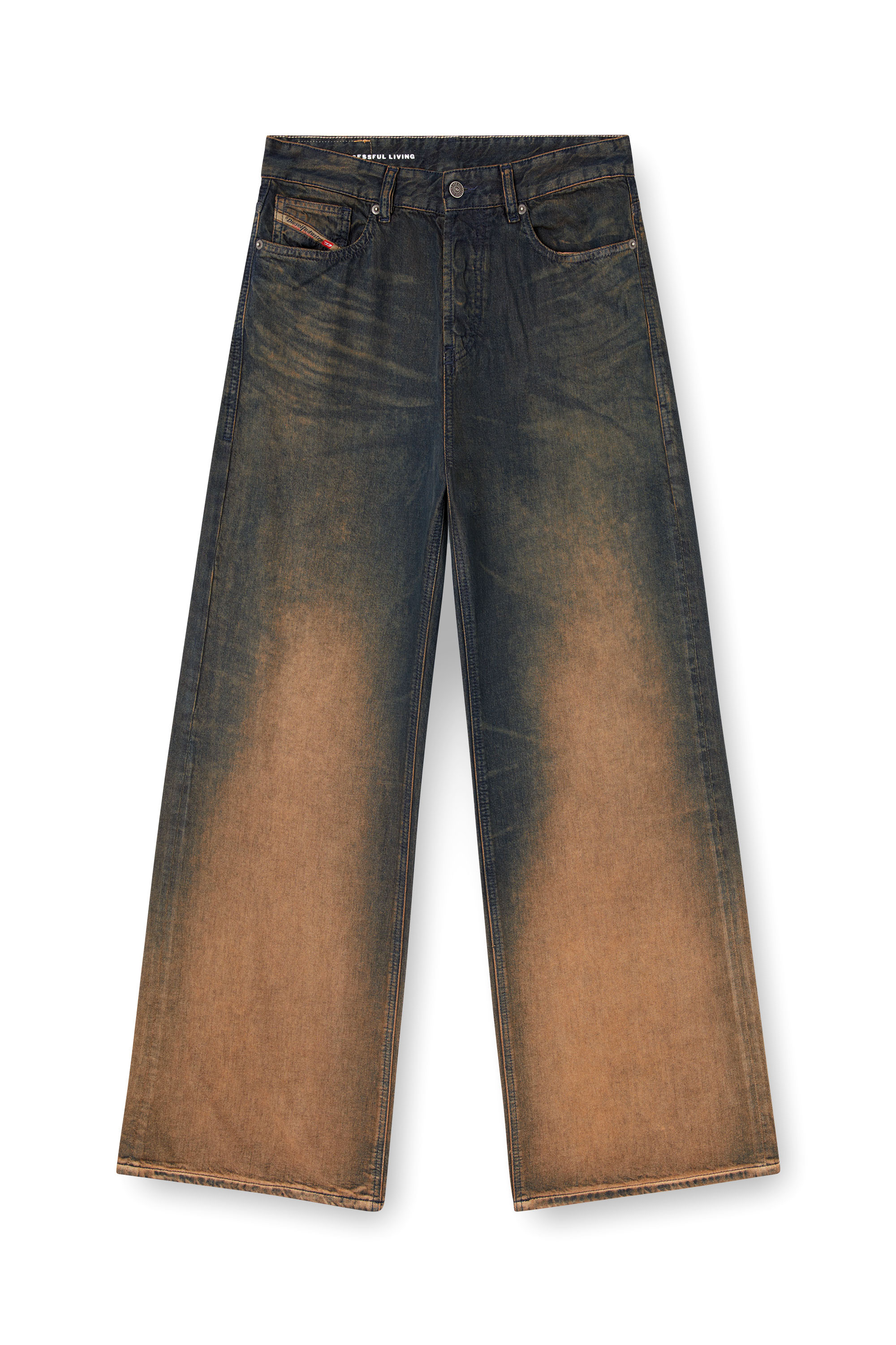 Relaxed Jeans 1996 D-Sire 068TF, Blue/Brown Diesel - Woman's Relaxed Jeans 1996 D-Sire 068TF, Blue/Brown - 2