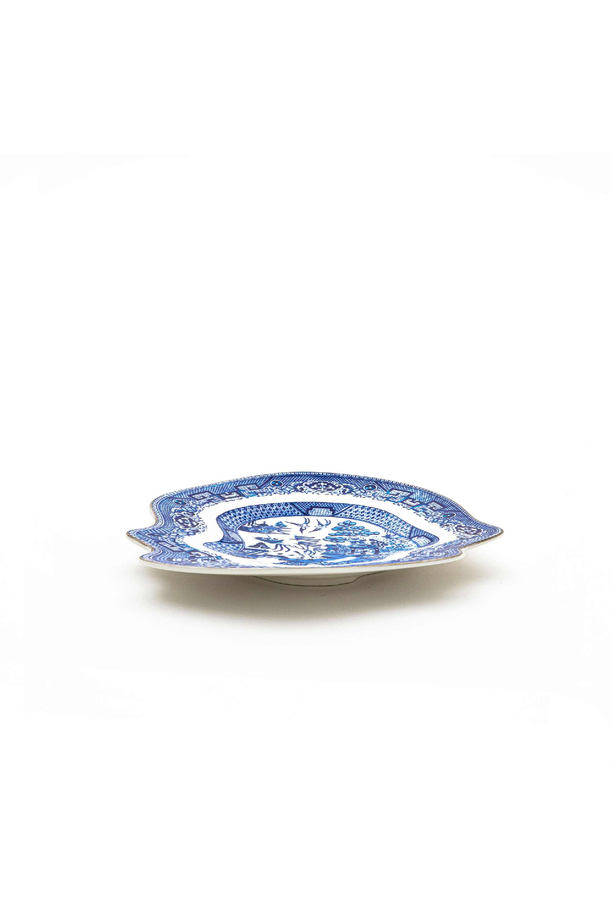 Diesel - 11231 DESSERT PLATE INPORCELAIN"CLASSIC, Unisex's Porcelain dessert plate in White/Blue - 3