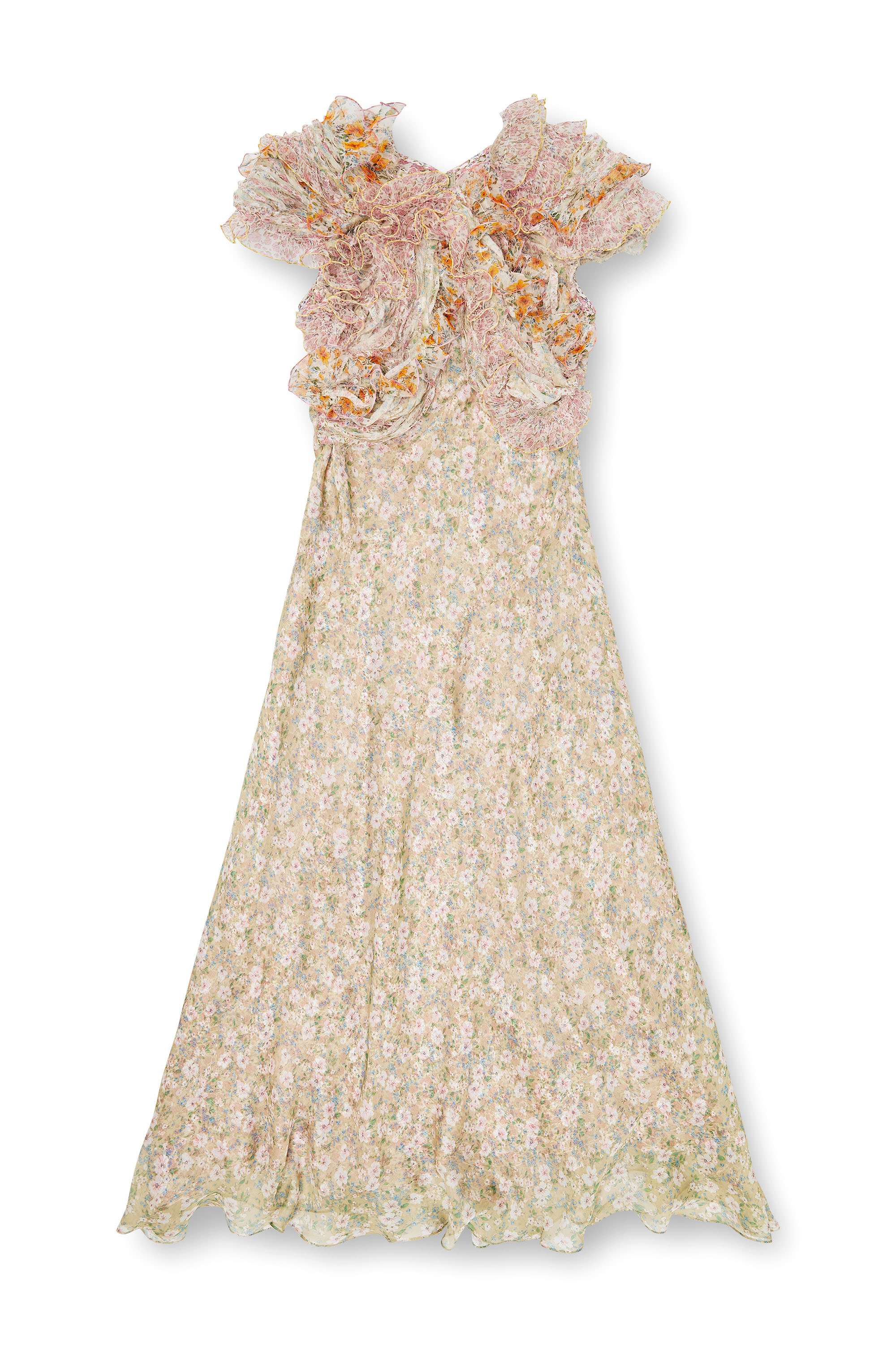 Diesel - D-FIBY, Woman's Silk dress with floral print in Multicolor - 2