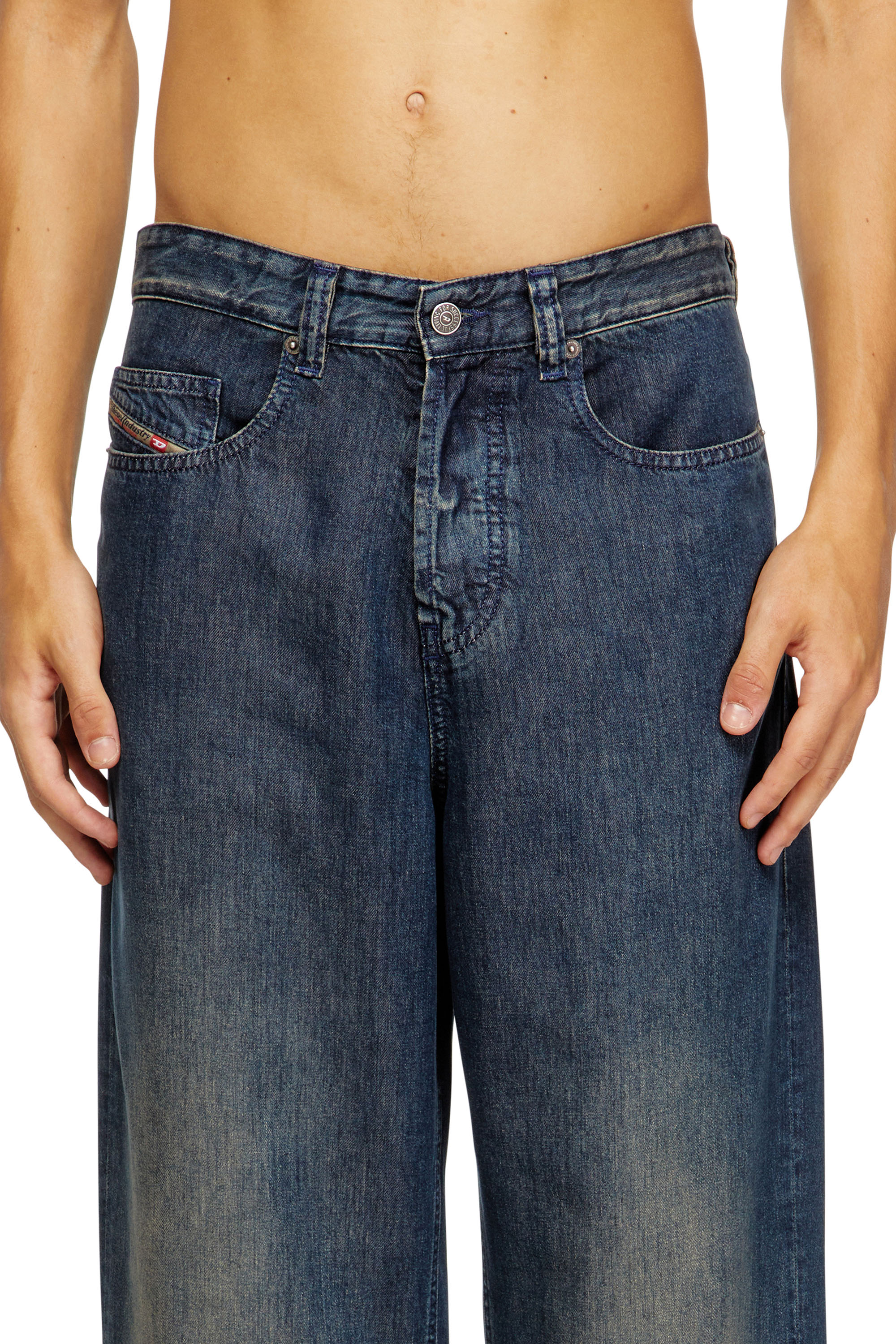 Relaxed Jeans 2001 D-Macro 068TD, Dark Blue Diesel - Man's Relaxed Jeans 2001 D-Macro 068TD, Dark Blue - 5