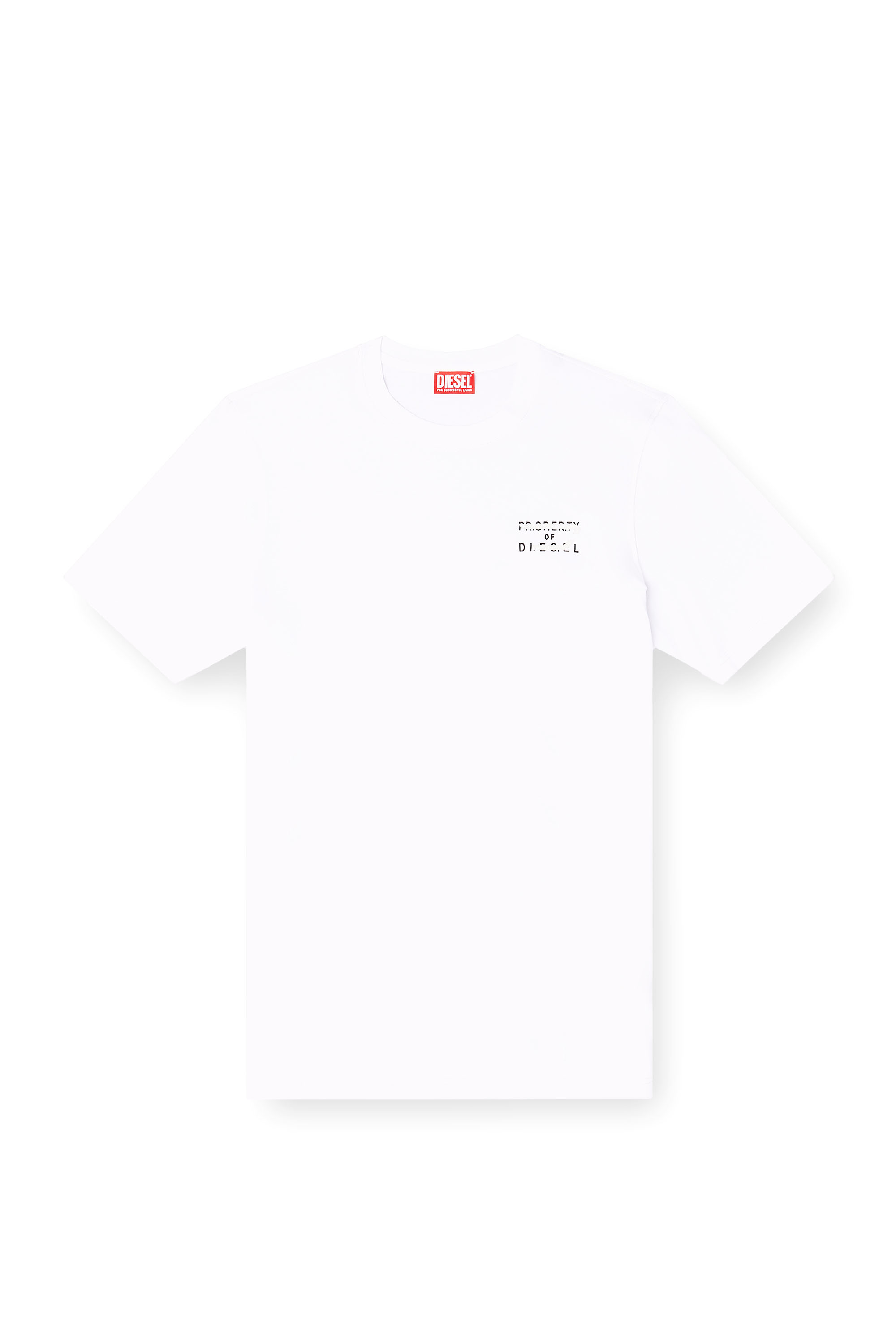 Diesel - T-ADJUST-V5, Man's Regular cotton T-shirt with puff print in White - 2