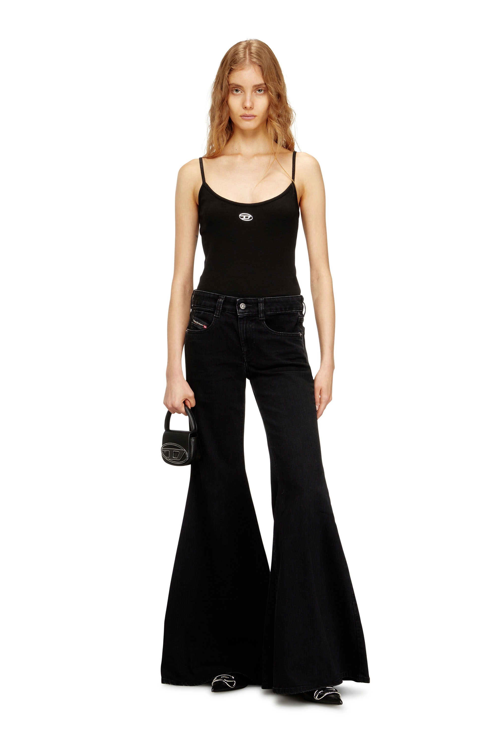 Diesel - Woman's Flare Jeans 1970 D-Bleess 09N89, Black/Dark grey - 2