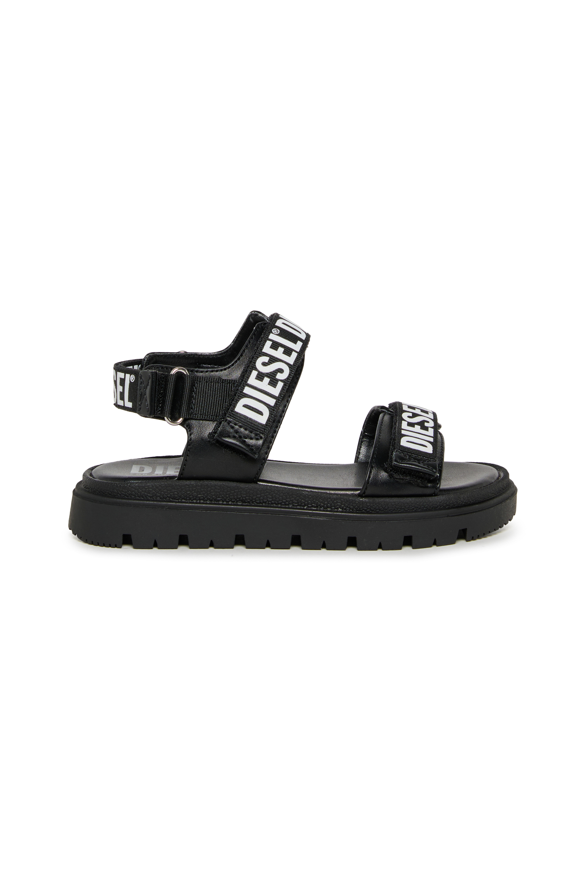 Diesel - D-SANTAP, Unisex's D-Santap-Sandal with Diesel logo straps in Black - 1