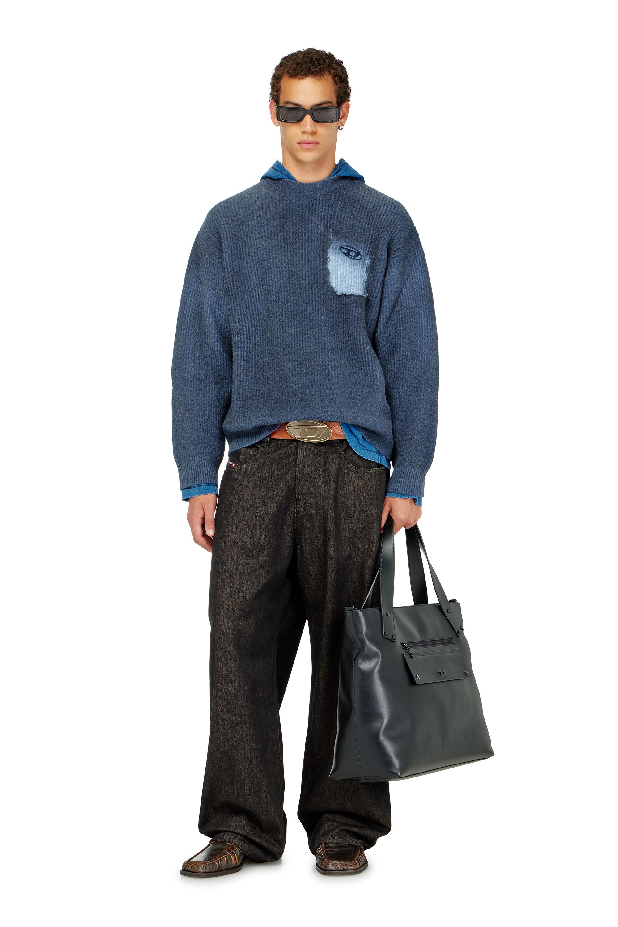 Diesel - K-PICKLER, Man's Wool-blend jumper with mock pocket in null - 2
