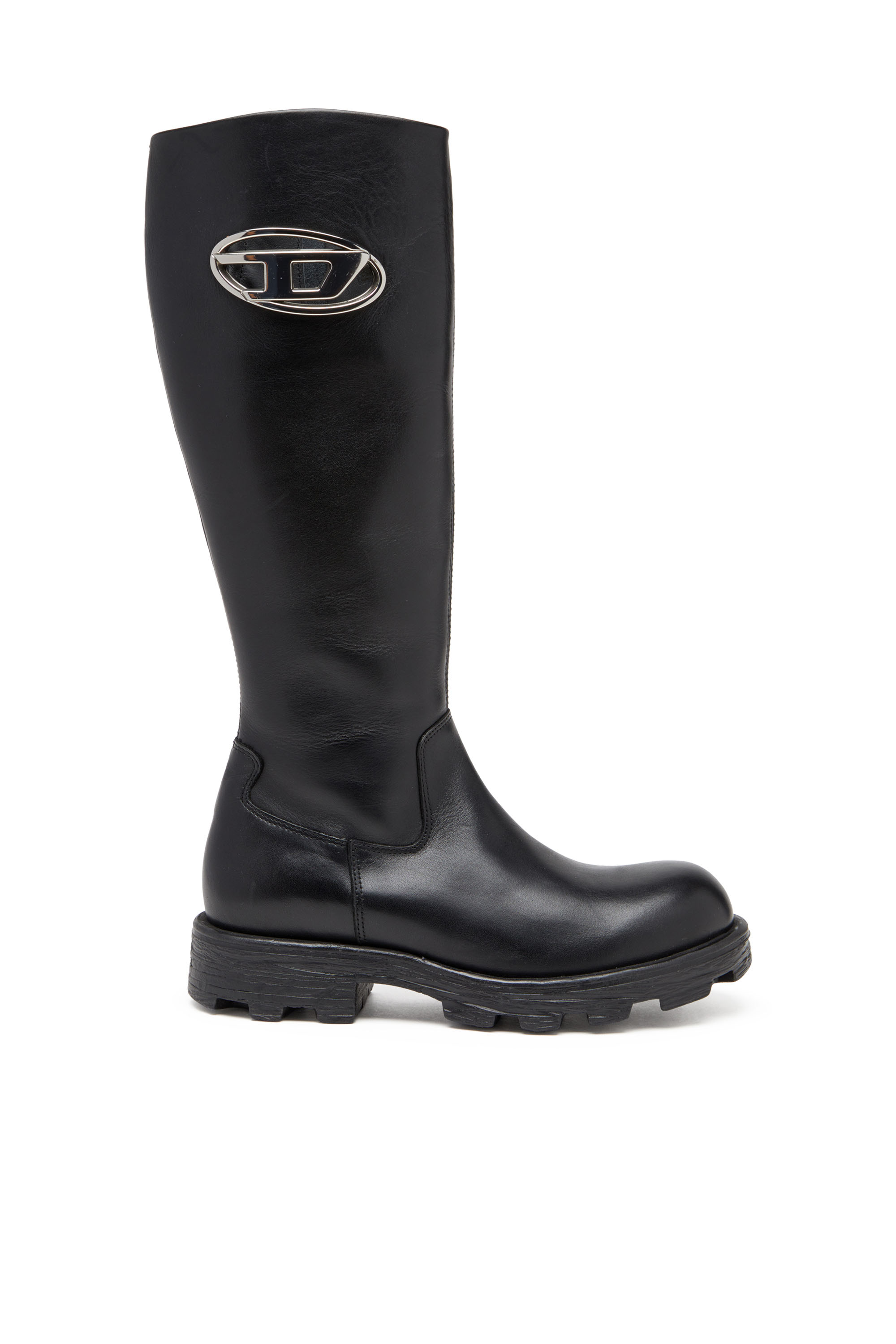 D-HAMMER HB D W, Black Diesel - D-HAMMER HB D W, Woman's D-Hammer-Leather knee-high boots in Black - 1