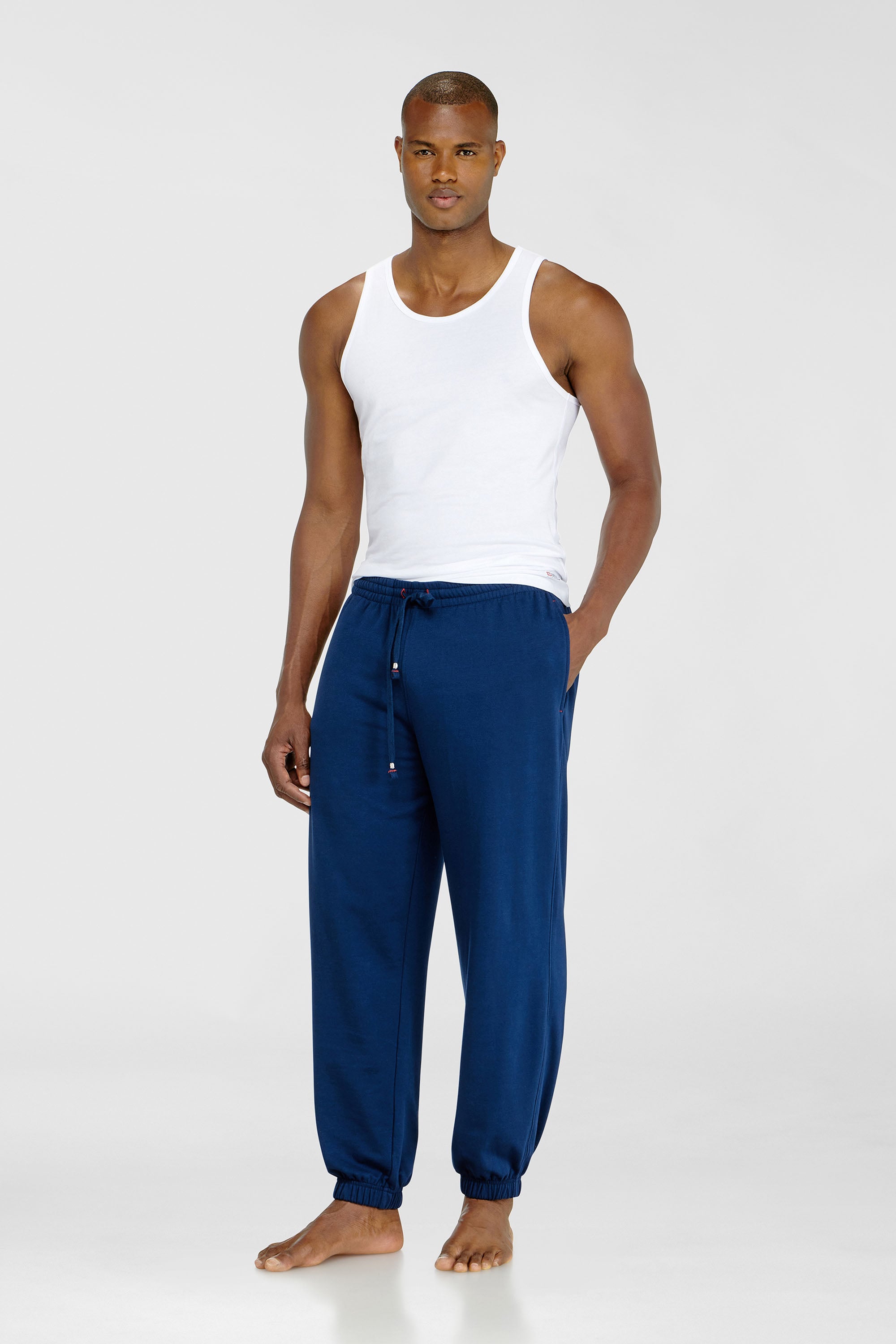 Diesel - LENNY-D-CORE, Man's Sweatpants in peached cotton blend in Blue - 2