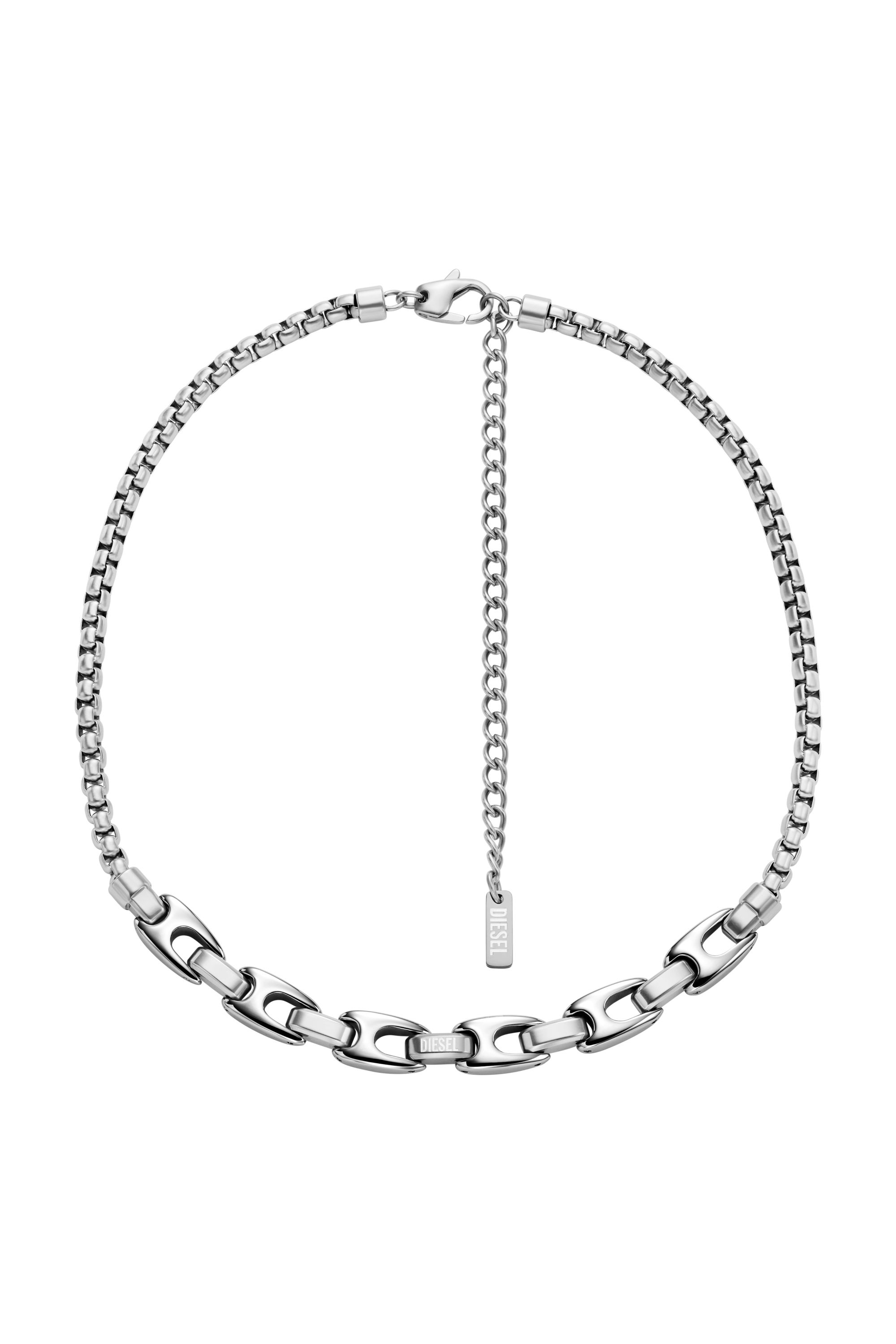 Diesel - DX1650040 JEWELLERY, Unisex's Stainless steel chain necklace in Silver - 1