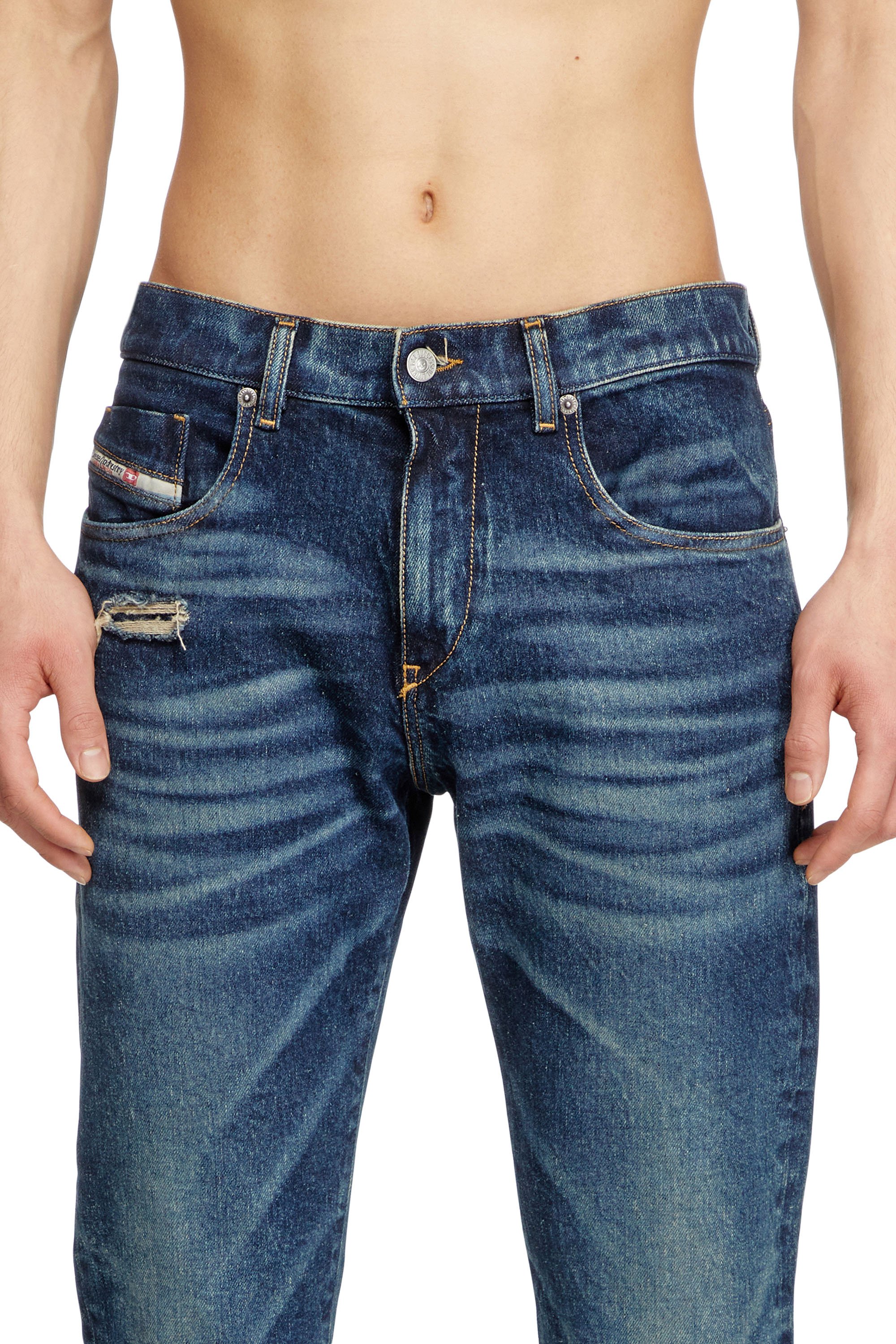 Diesel - Man's Slim Jeans 2019 D-Strukt 007Y3, Dark Blue - 5