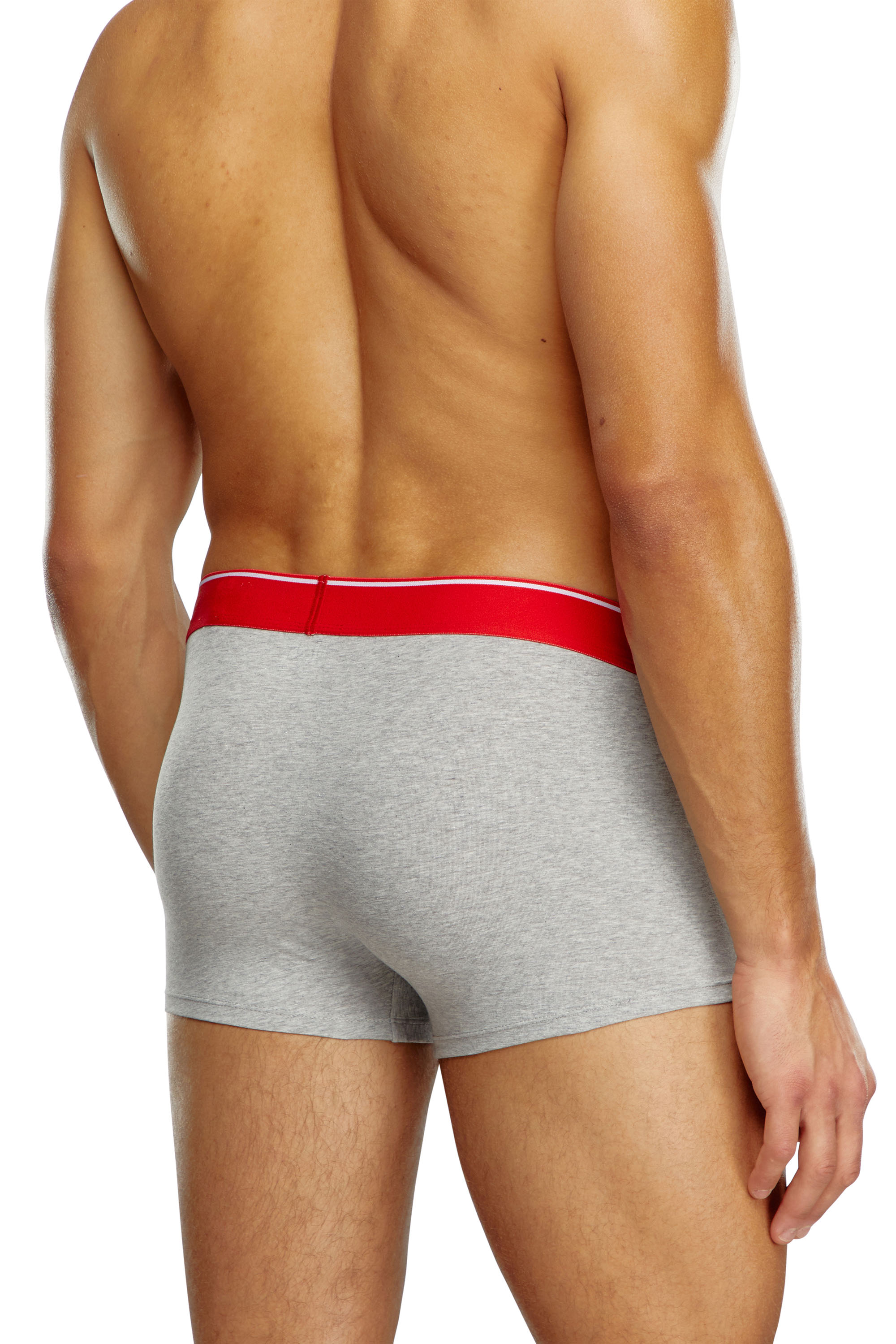 Diesel - UMBX-DAMIENTHREEPACK, Man's Three-pack of plain boxer briefs in Red/Grey - 3