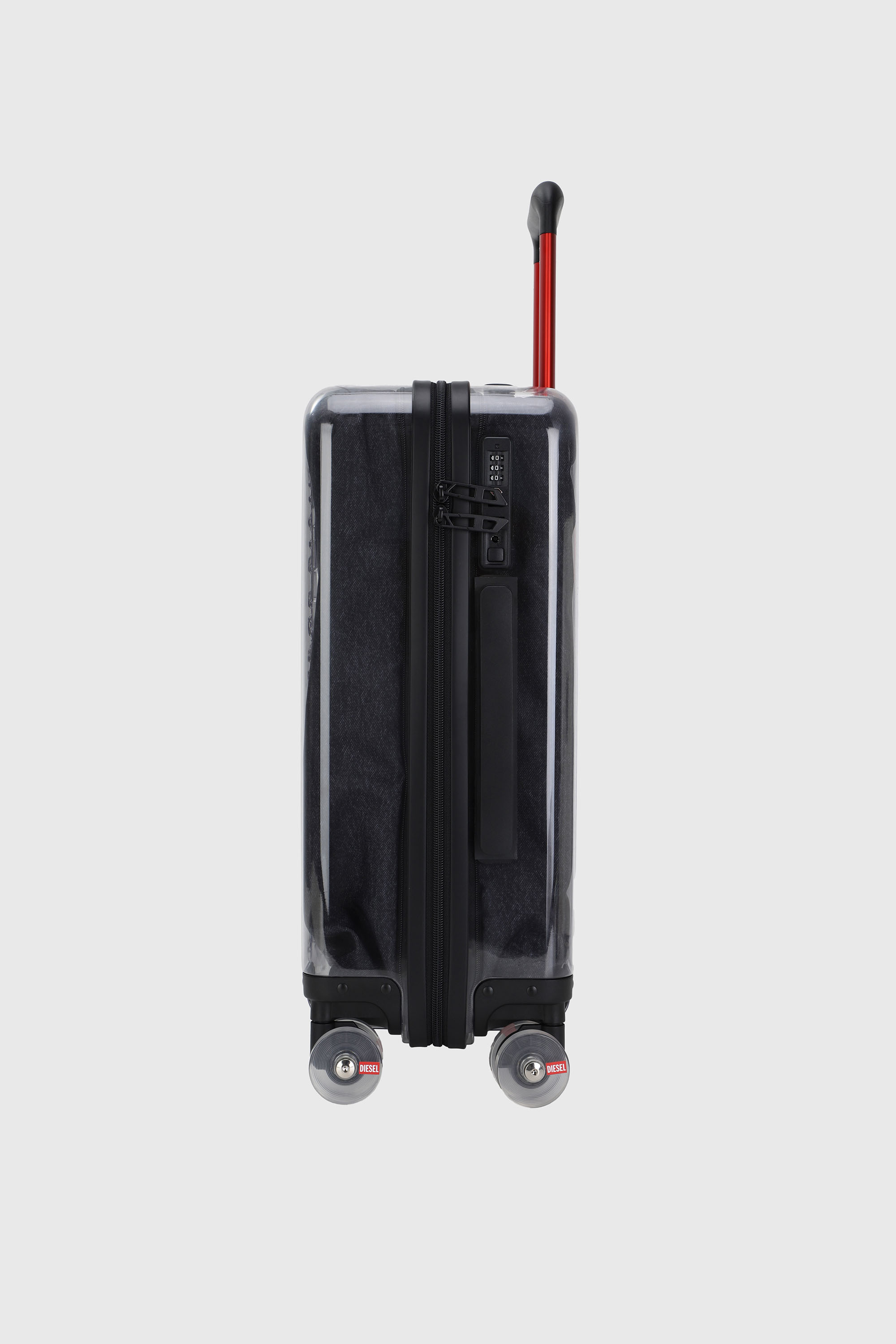 Diesel - LU0036 HARD LUGGAGE - DSL009, Unisex's Transparent logo suitcase size S in Black - 3