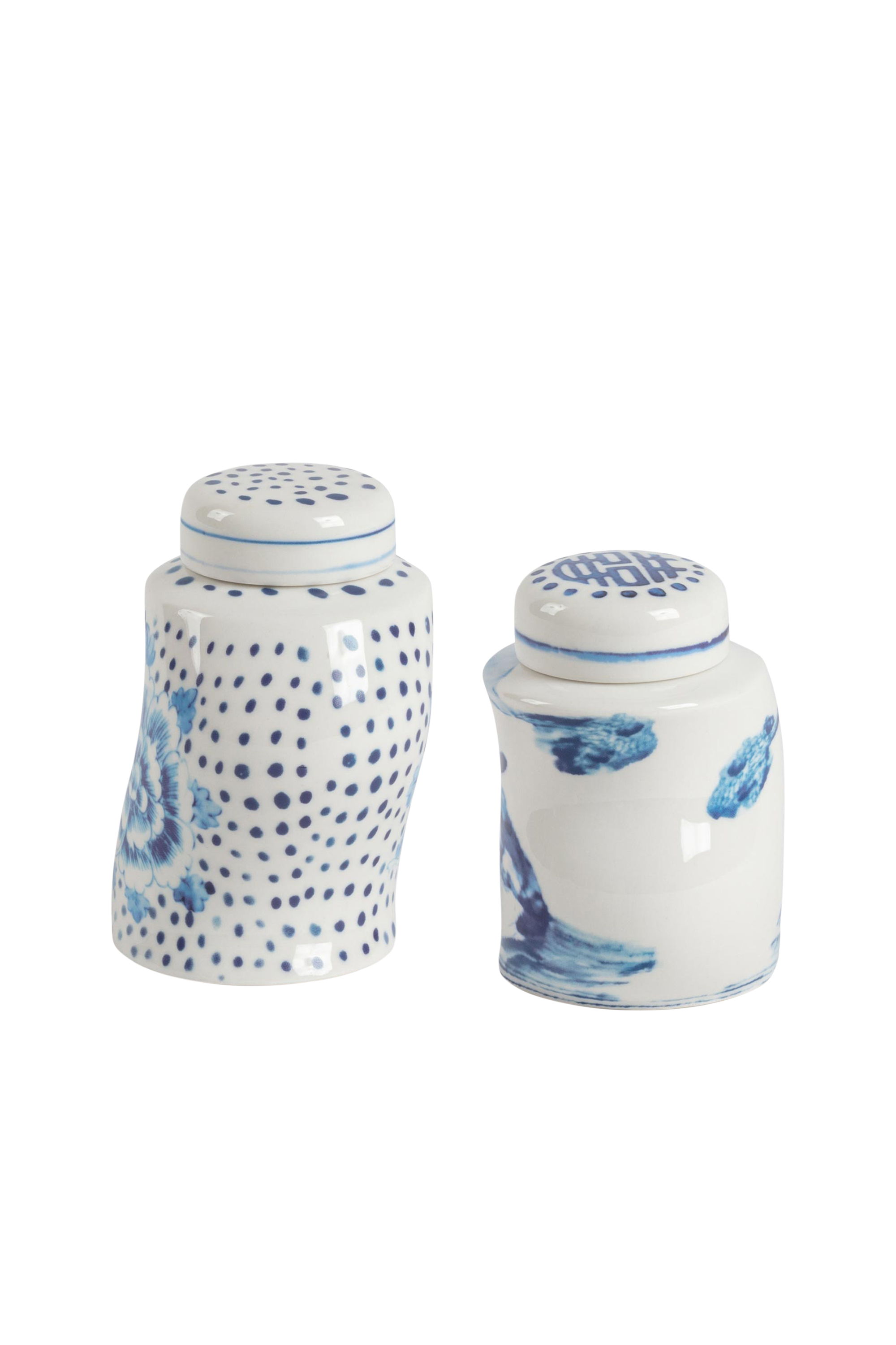 Diesel - 11289 PORCELAIN SPICES SHAKER SET "CLASS, Unisex's Porcelain spices shaker set in White/Blue - 2
