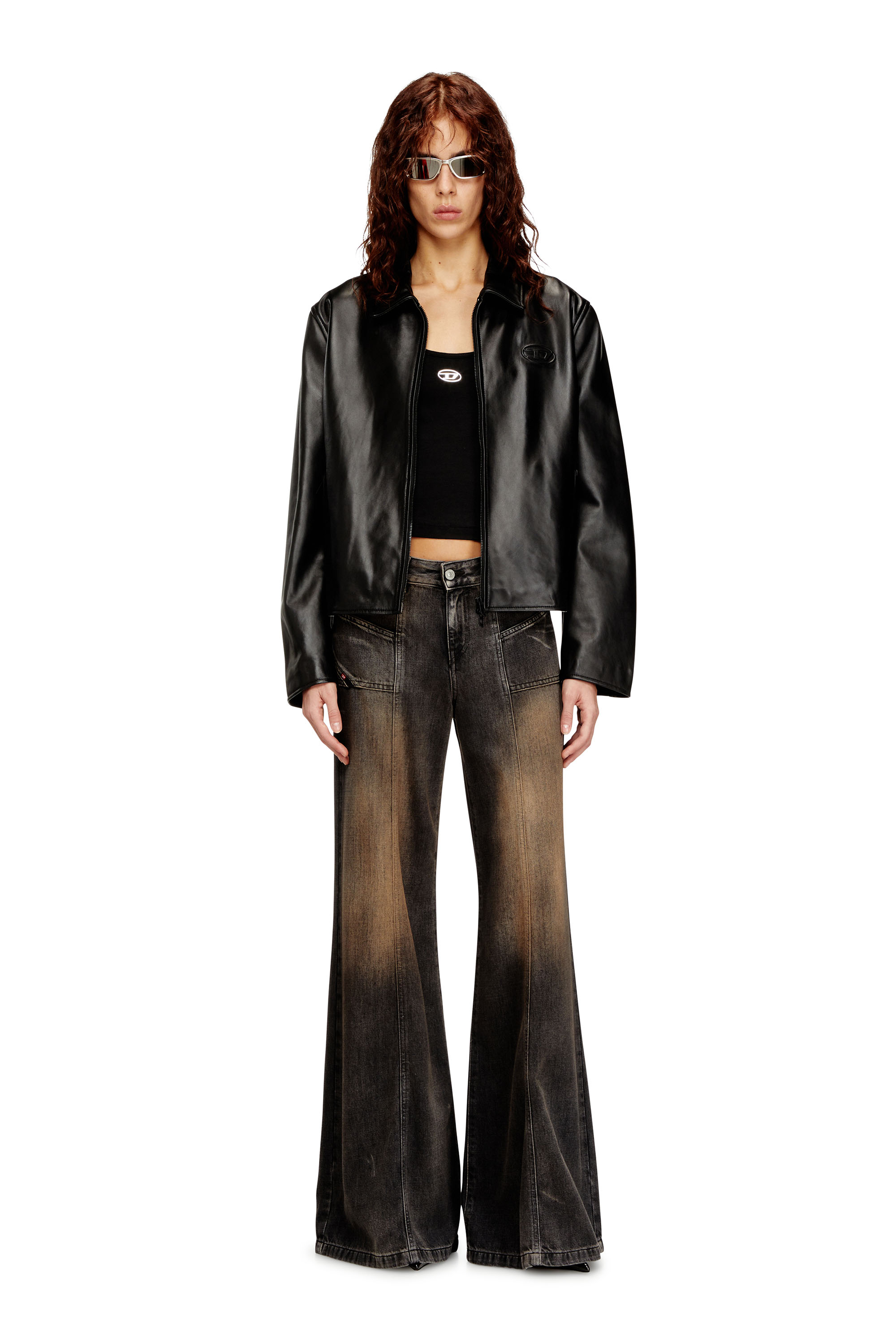 Diesel - Woman's Flare Jeans D-Akii 068TX, Black/Dark grey - 1