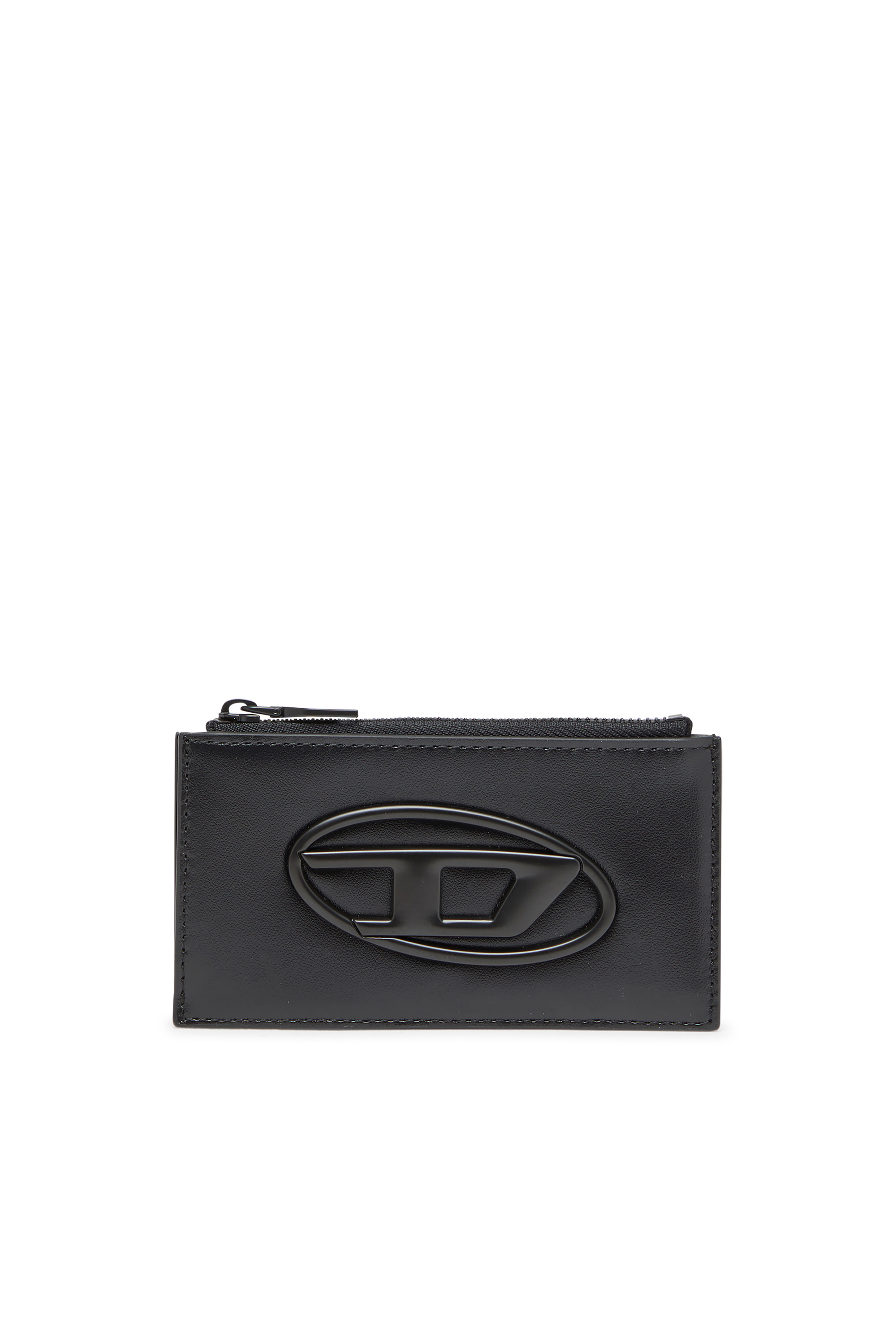 Diesel - HOLI-D CARD HOLDER III, Man's Leather card holder in Black - 1