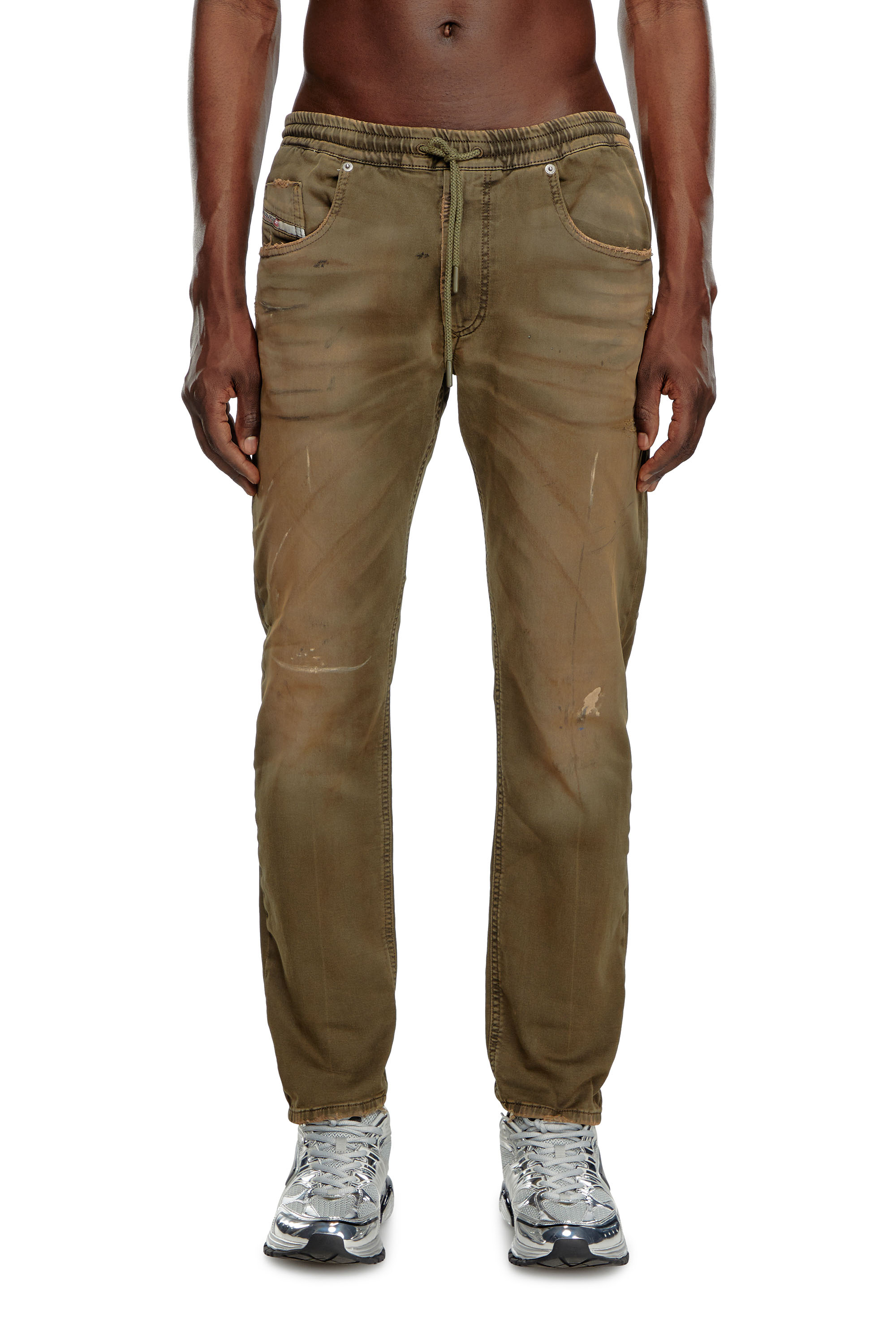 Diesel - Man Tapered 2030 D-Krooley Joggjeans® 068LW, Military Green - Image 1