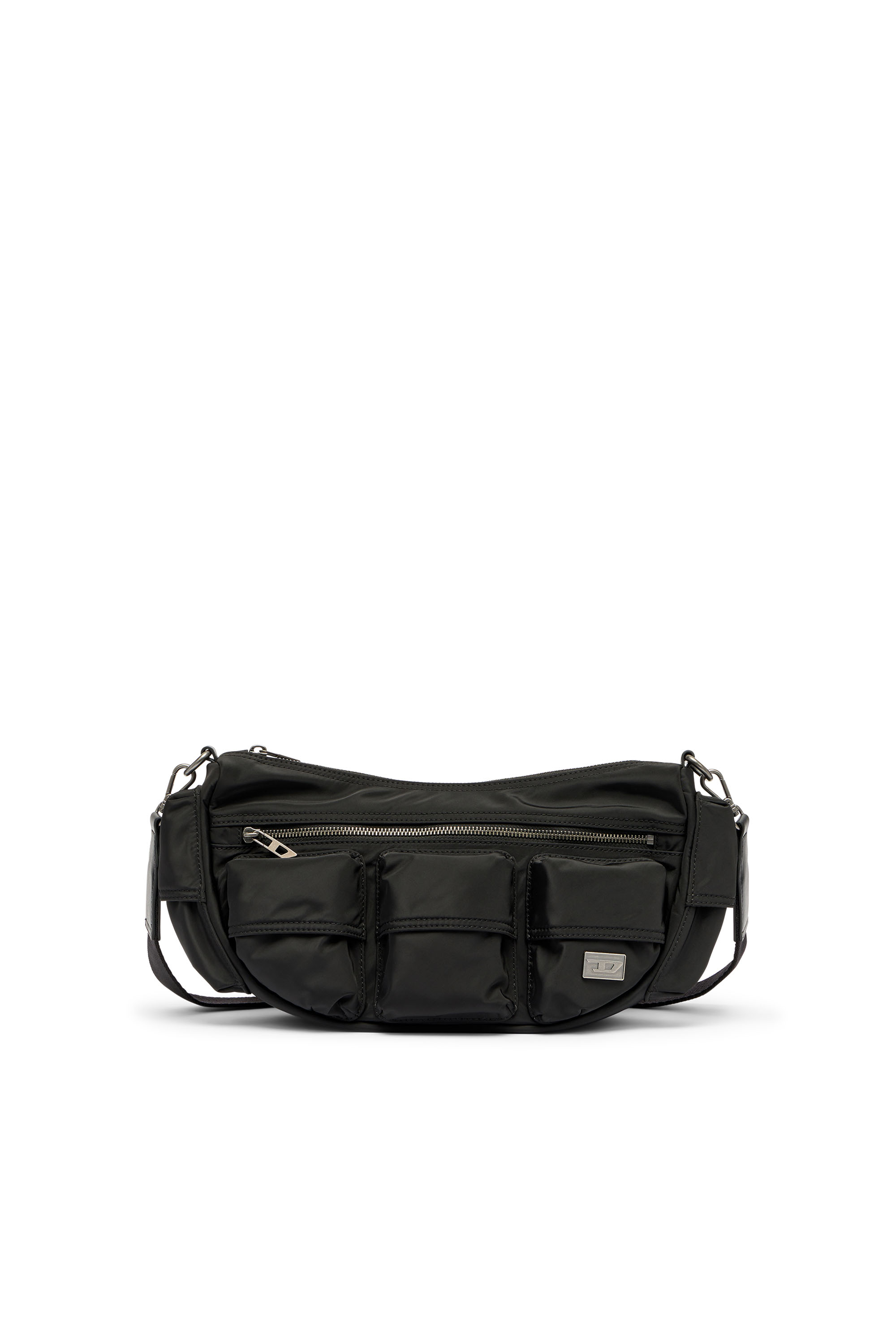 Diesel - MULTI-PKTS SHOULDER BAG X, Unisex's Multi-Pkts-Multipocket bag in utilitarian shell in Black - 1