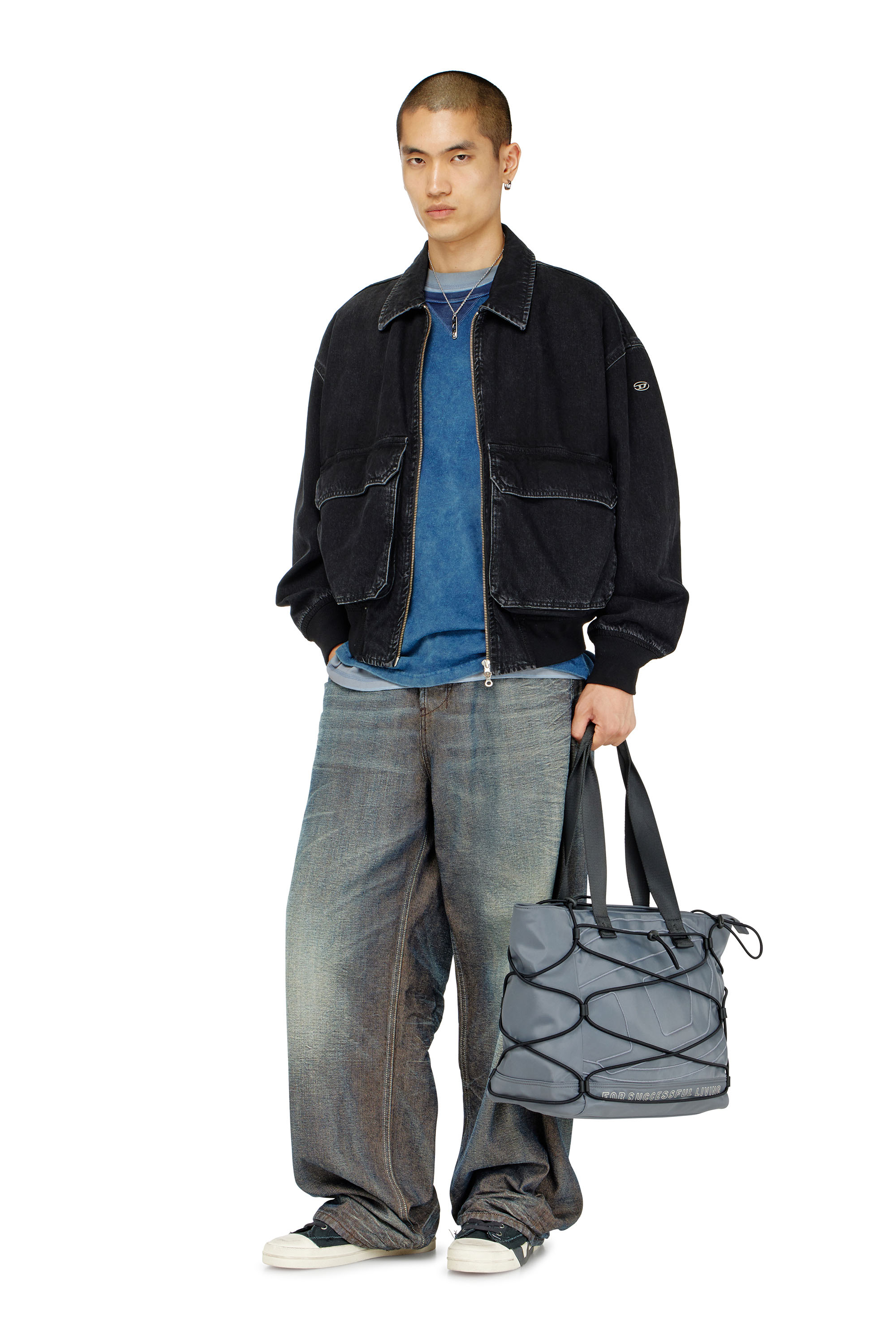 Diesel - D-KURZ, Unisex's Jacket in denim in Black - 4