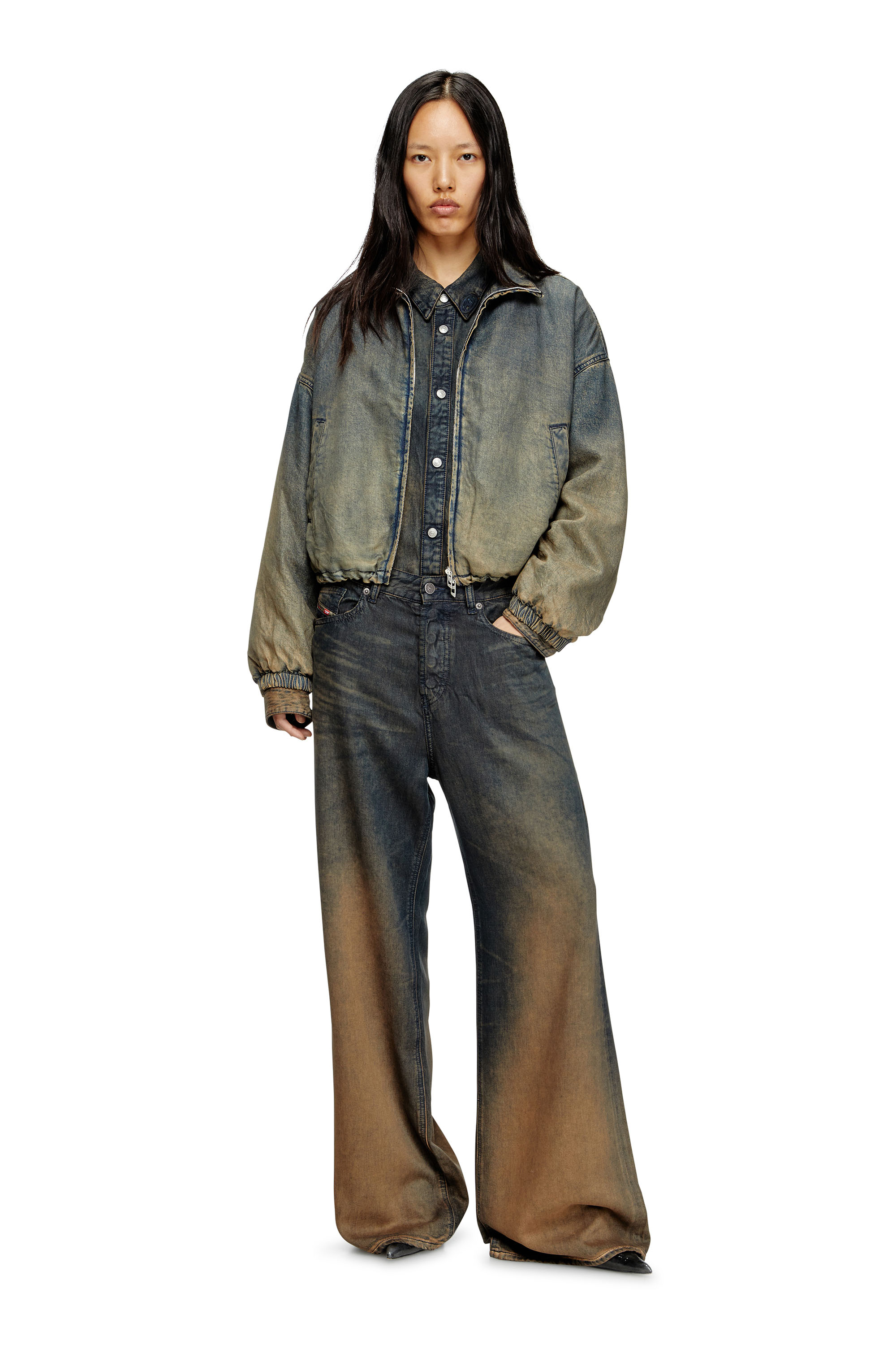 Relaxed Jeans 1996 D-Sire 068TF, Blue/Brown Diesel - Woman's Relaxed Jeans 1996 D-Sire 068TF, Blue/Brown - 1