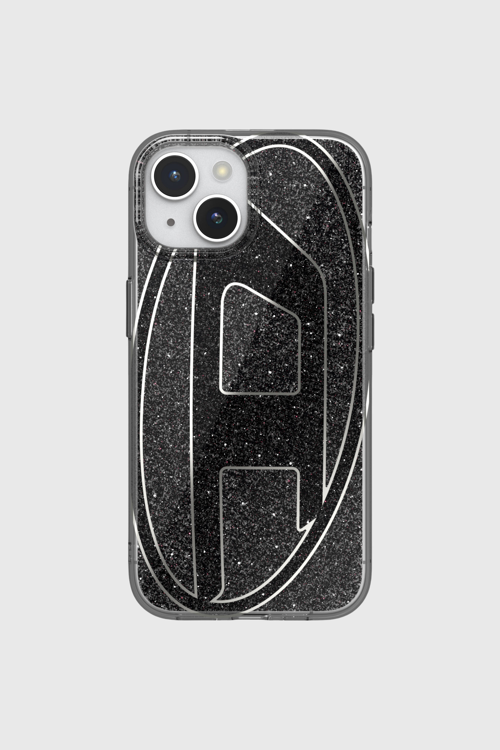 Diesel - 60023 AOP CASE, Unisex's Glitter Case for iP 15 in Black - 2