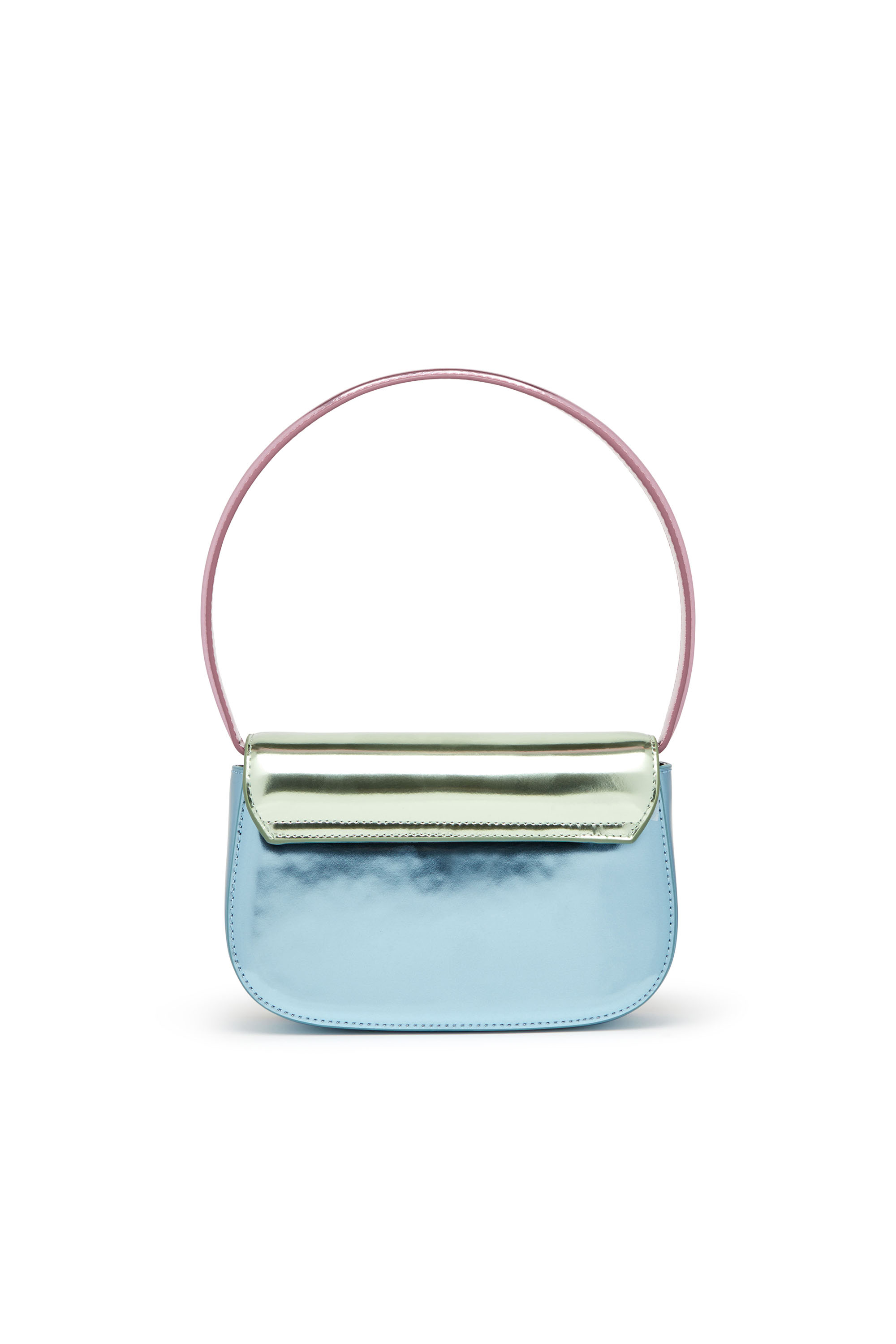 Diesel - 1DR, Woman's 1DR-Iconic shoulder bag in mirror leather in Green/Pink - 2