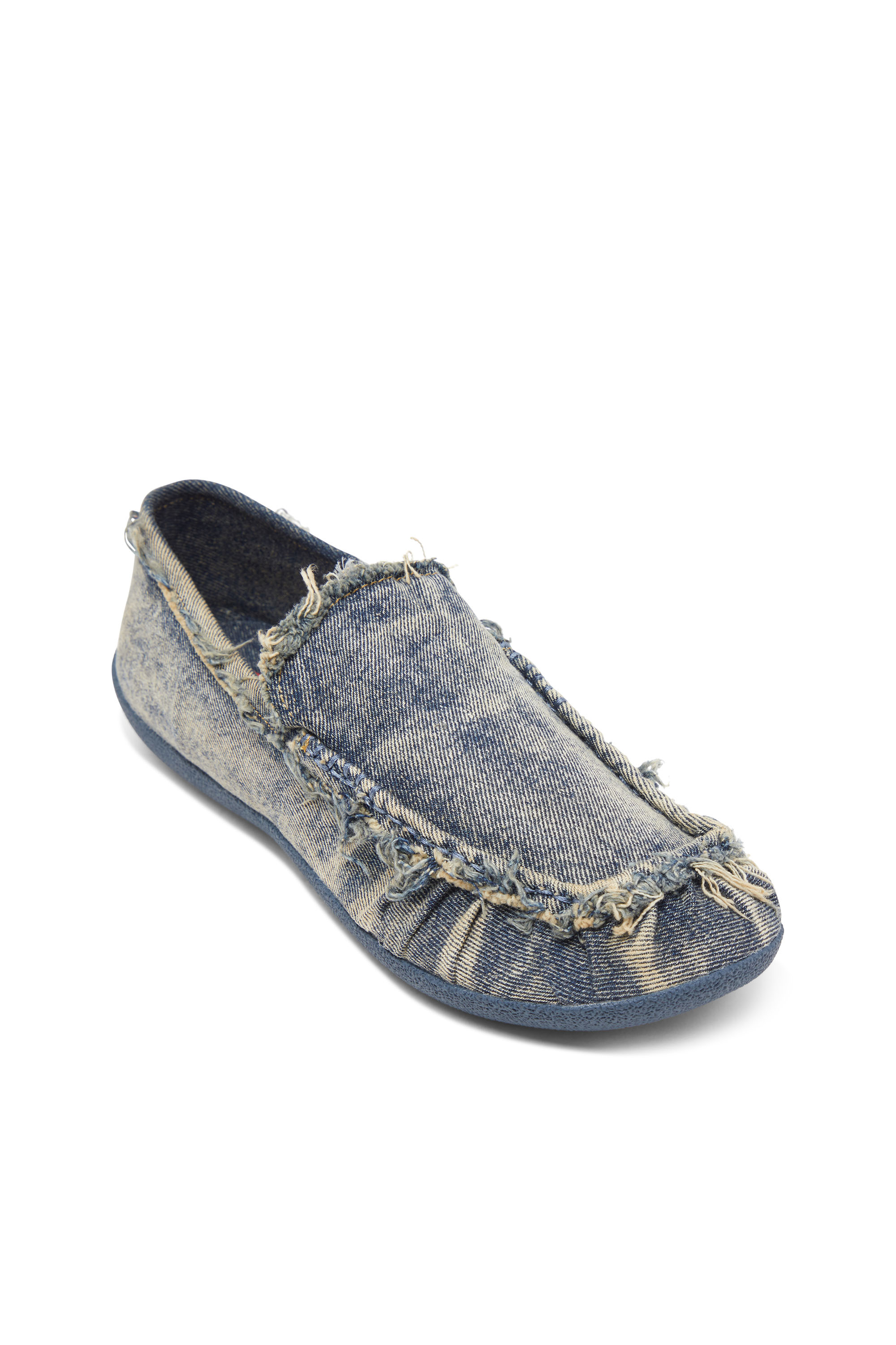 D-SHOCK MOC, Blue Diesel - D-SHOCK MOC, Man's D-Shock-Distressed denim loafers in Blue - 6