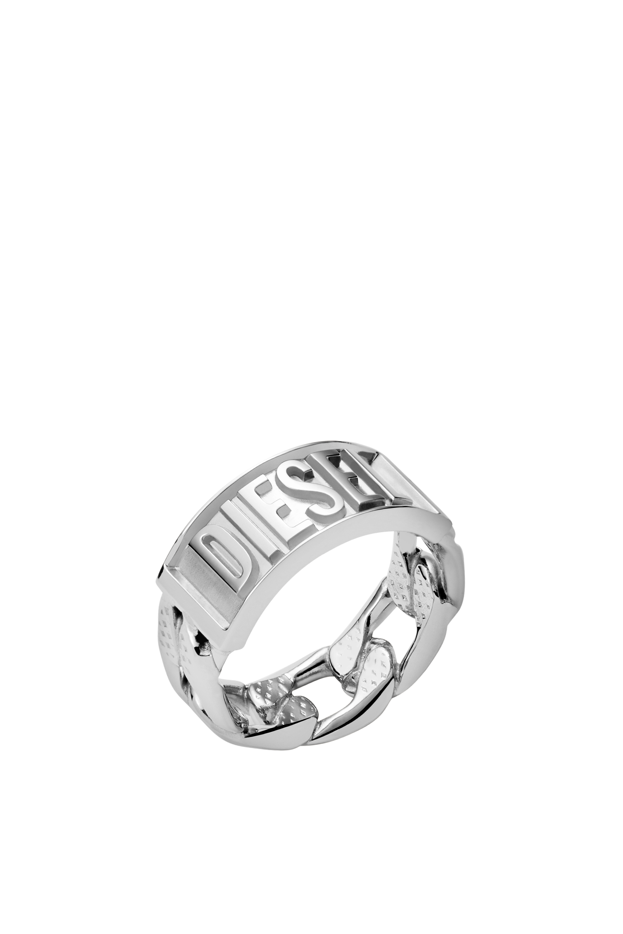 Diesel - DX1347, Man's Stainless steel band ring in Silver - 1