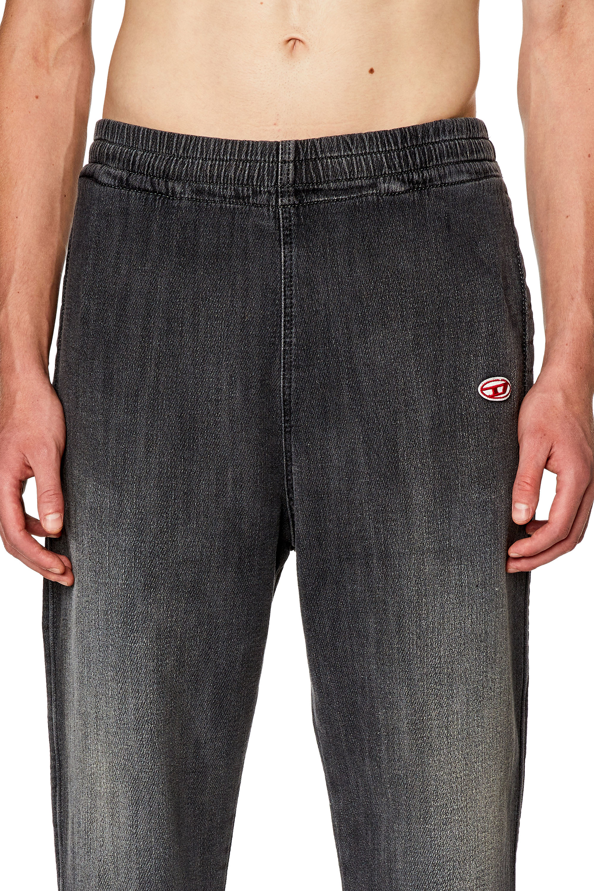 Diesel - Tapered D-Lab Track Denim 09E30, Black/Dark grey - Image 3