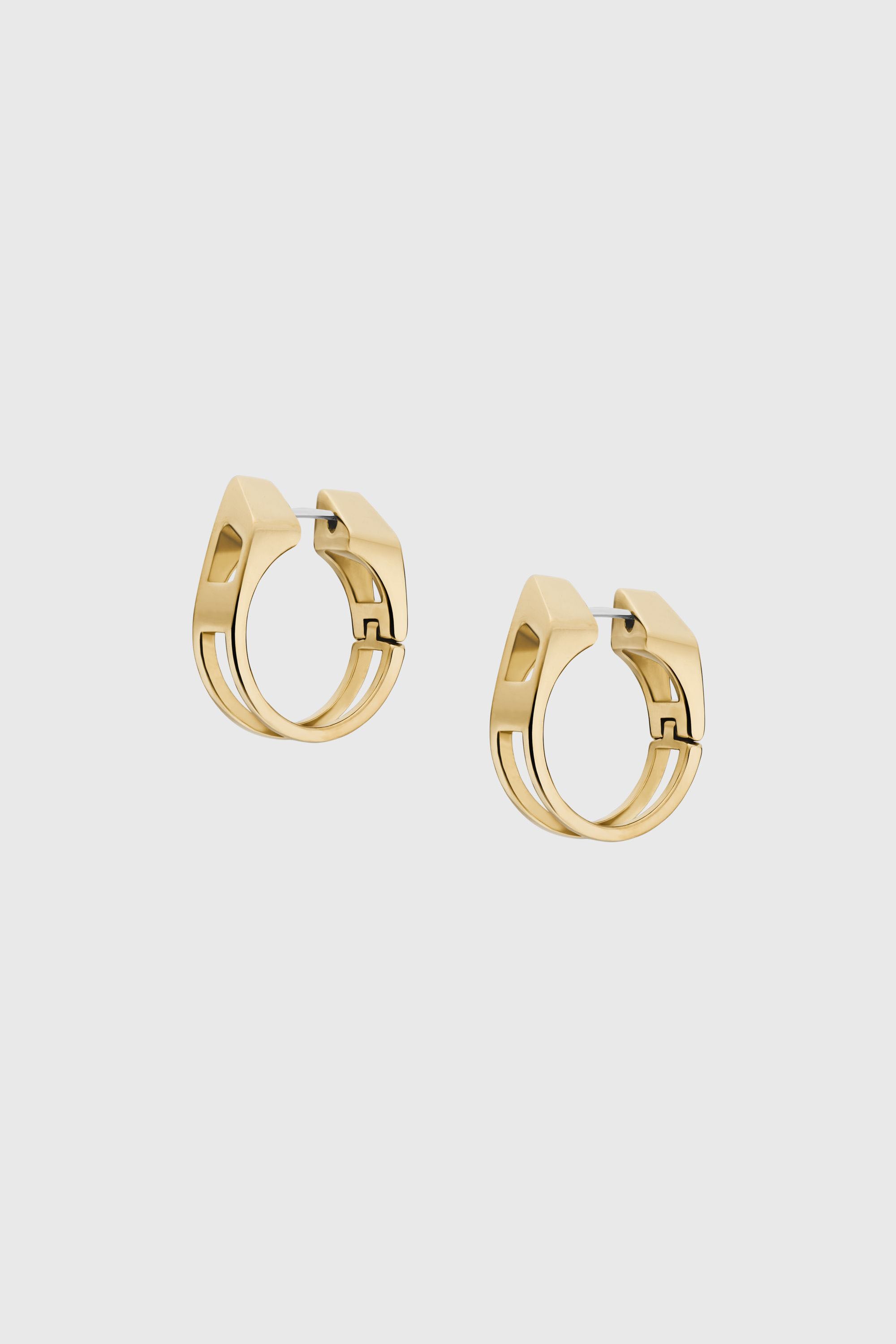 Diesel - DX1671710 JEWELLERY, Unisex's Gold-Tone Stainless Steel Hoop Earrings in Gold - 1