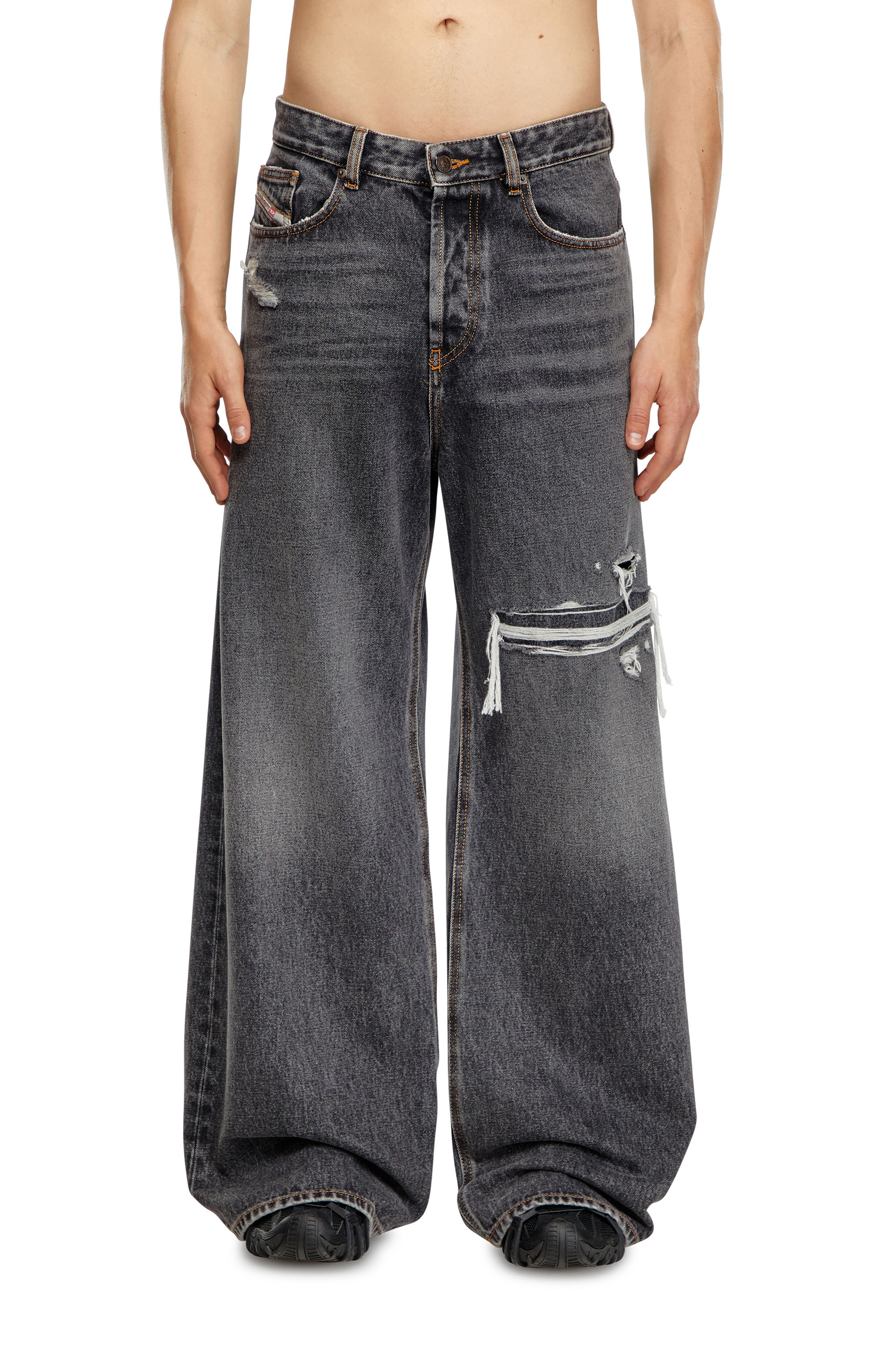 Diesel - Straight Jeans D-Rise 007F6, Black/Dark grey - Image 1