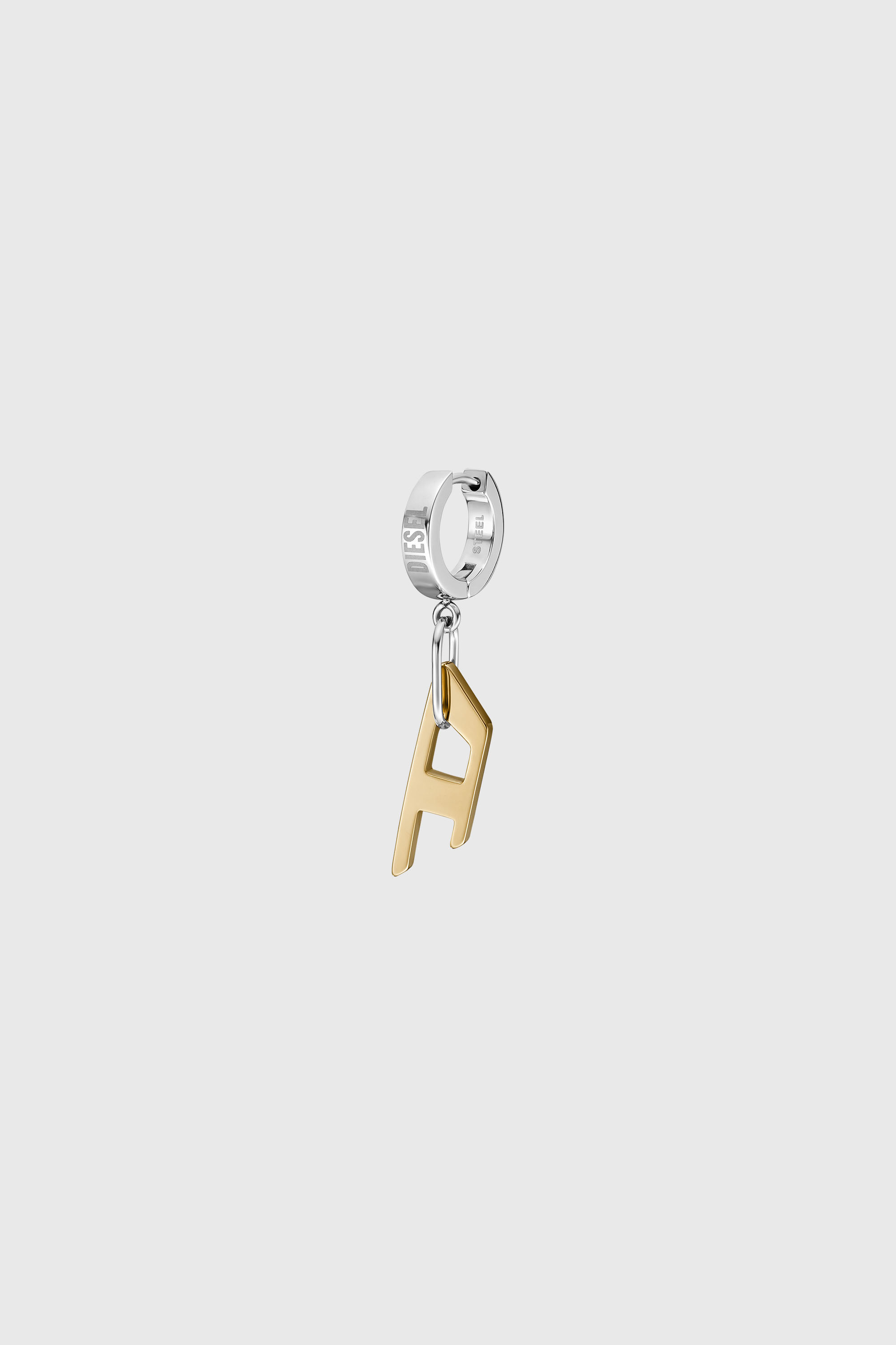 Diesel - DX1419, Unisex's Two-Tone Stainless Steel single hoop earring in Gold - 1