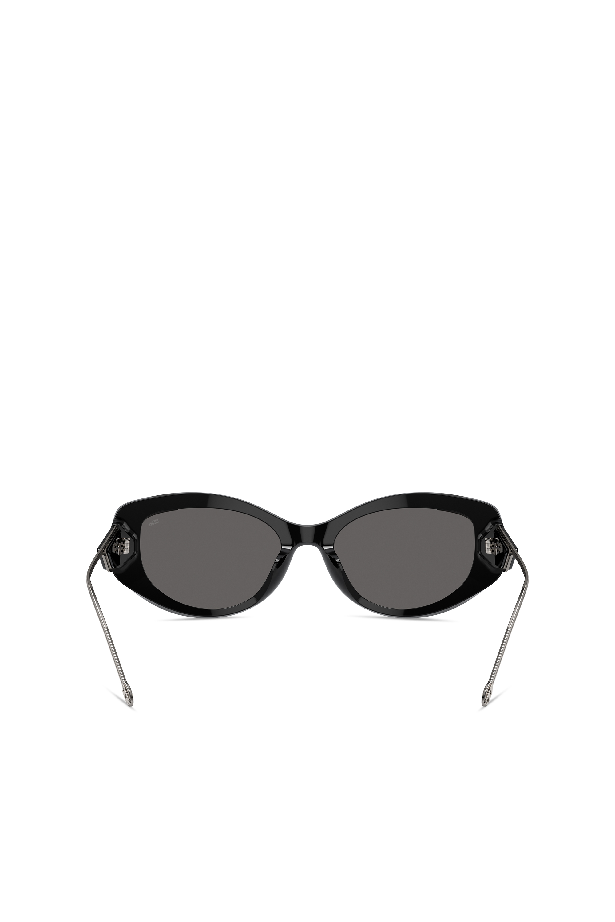 Diesel - 0DL2001, Unisex's Cat-eye style sunglasses in Black/Flash mirror - 3