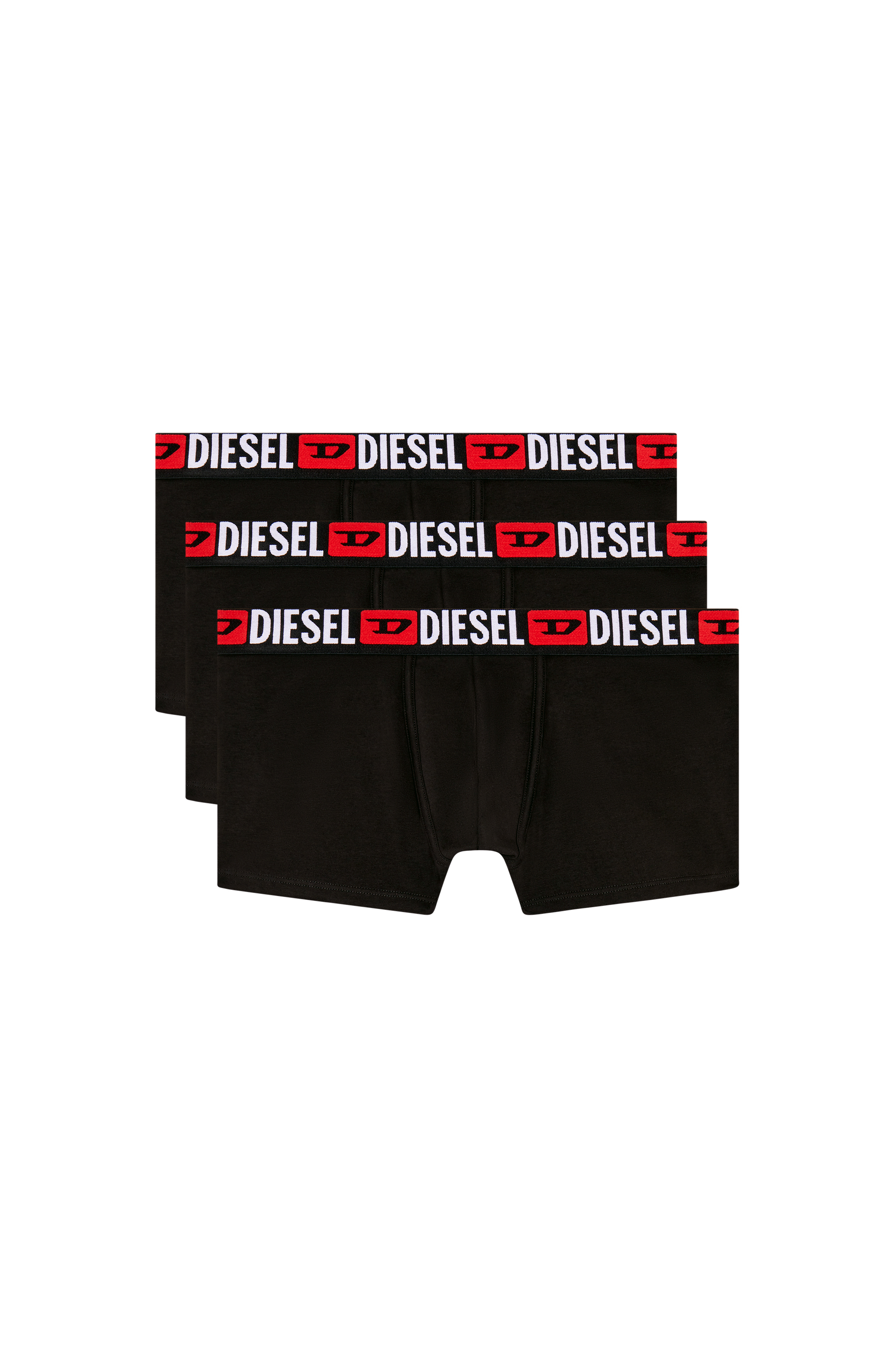 Diesel - UMBX-DAMIENTHREEPACK, Man's Three-pack of all-over logo waist boxers in Black - 1