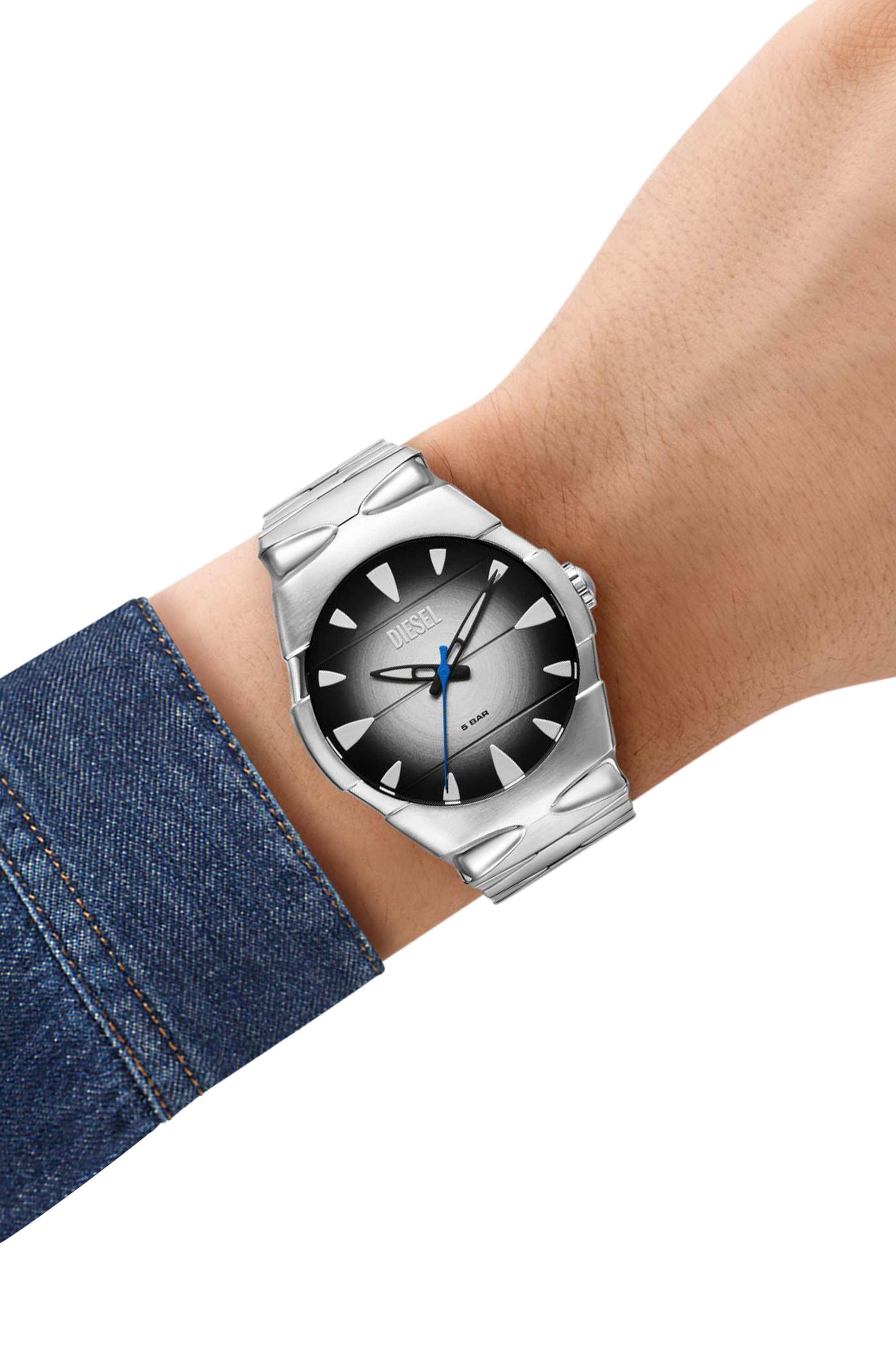 Diesel - DZ2224 WATCH, Man's D-Sruptor Three-Hand Stainless Steel Watch in Silver - 4