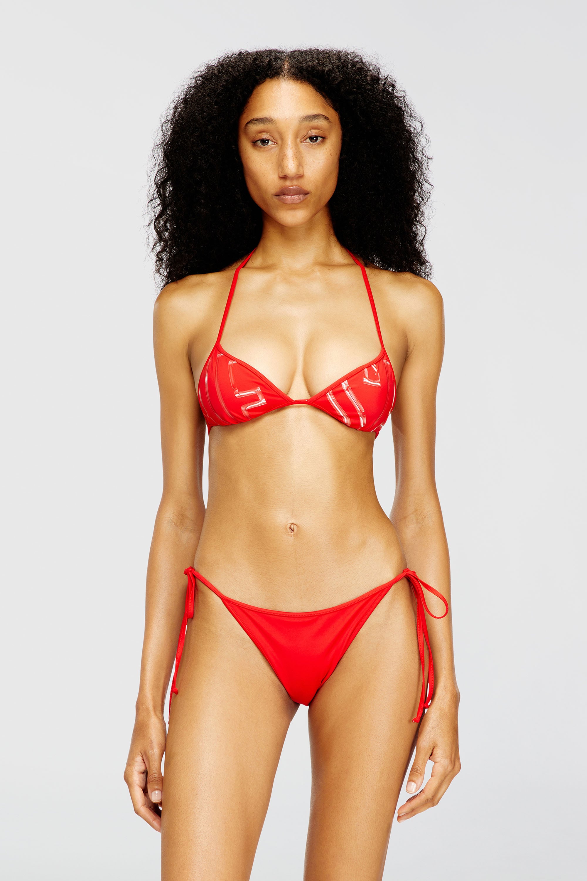 Diesel - KATE-D-CORE, Woman's Bikini top with graphic print in Red - 1