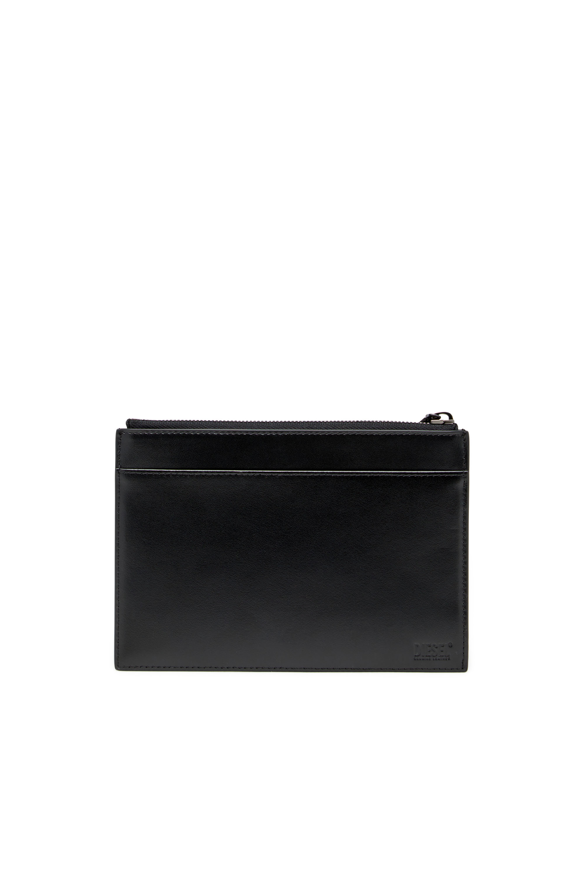 Diesel - 1DR POUCH III, Unisex's Zipped pouch in mirror leather in Black - 2