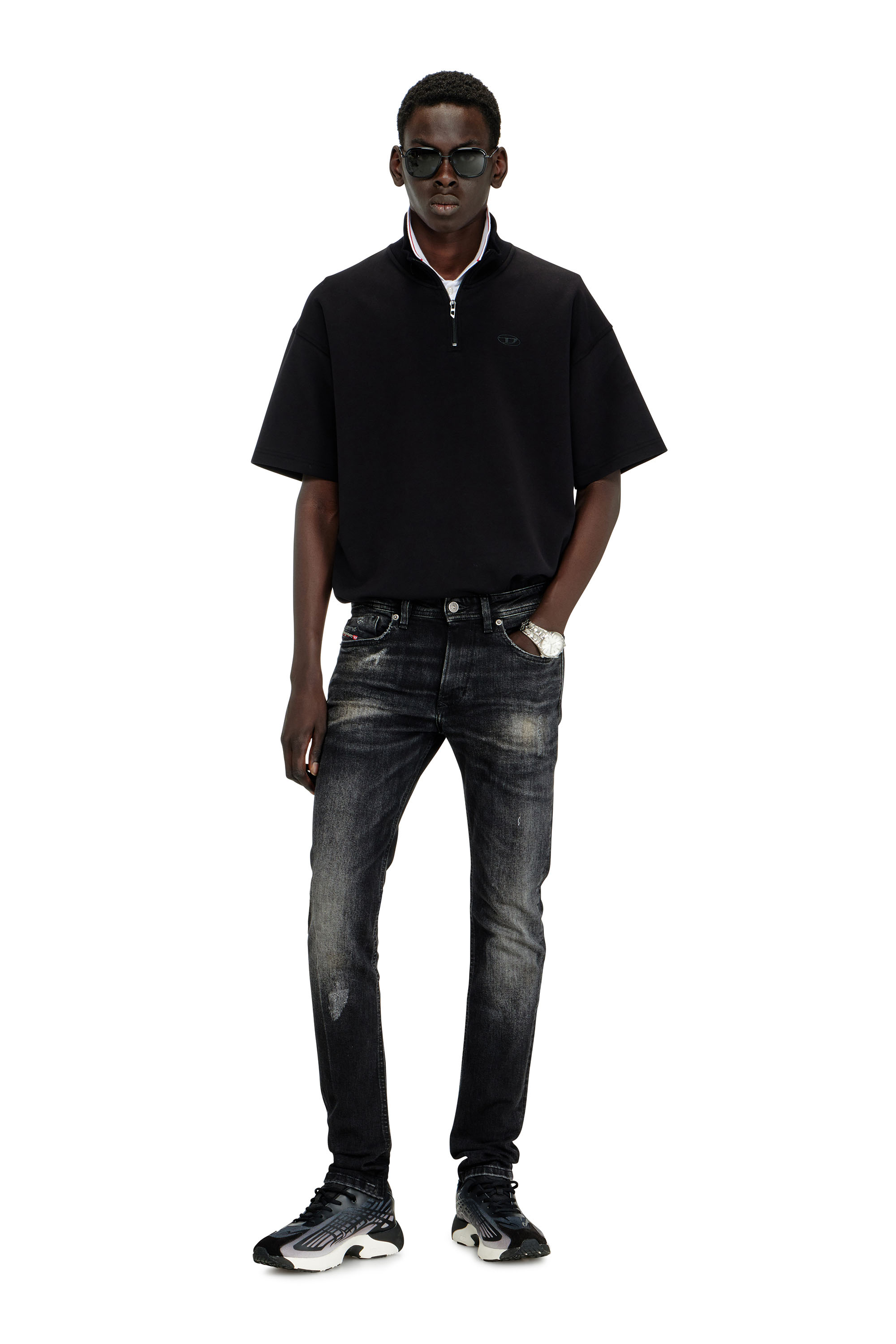 Diesel - Man's Skinny Jeans 1979 Sleenker 0DBDP, Black/Dark grey - 1