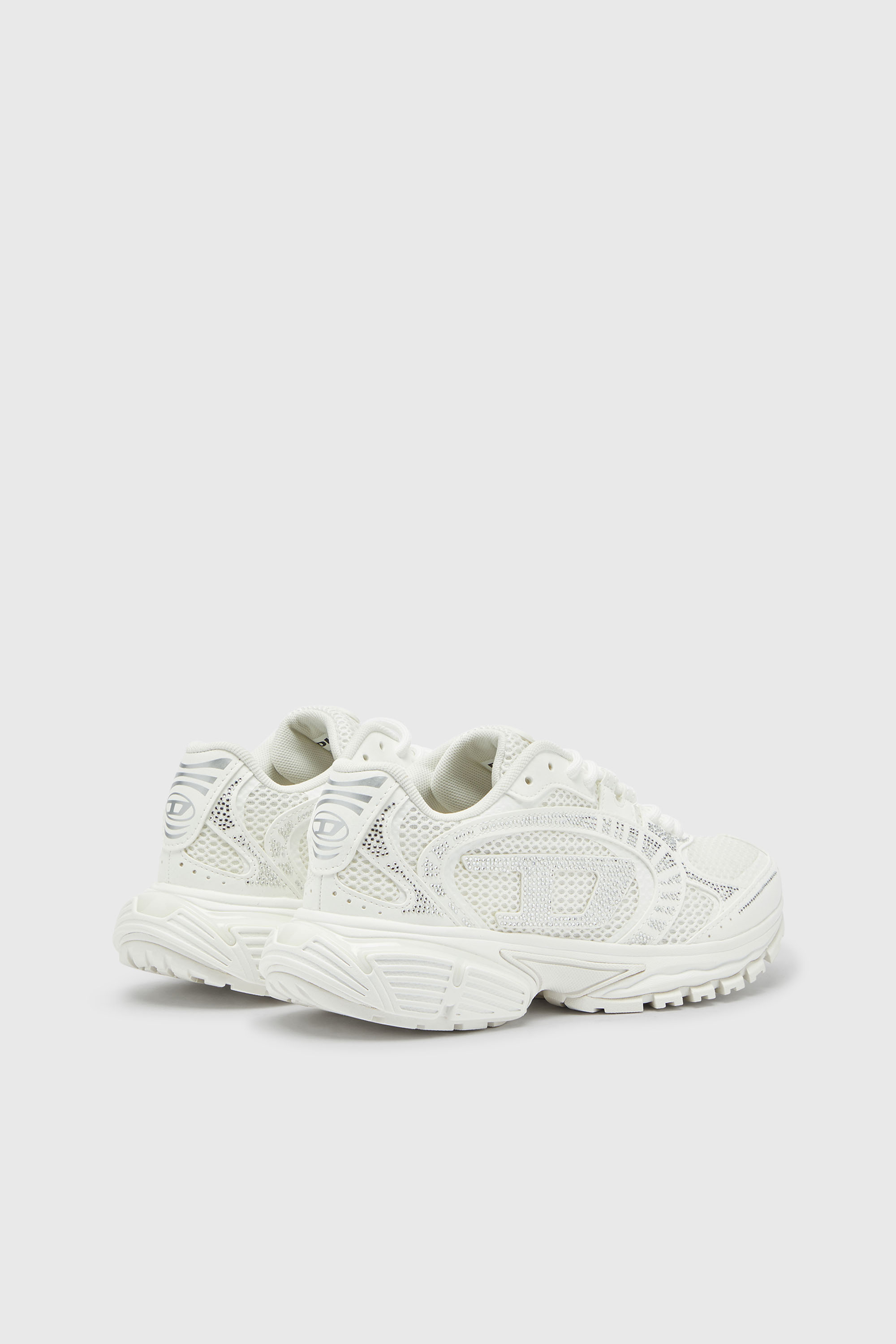 Diesel - S-PRO-V-DENSE LOW W, Woman's S-Pro-V-Dense - Mesh sneakers with crystals in White - 3