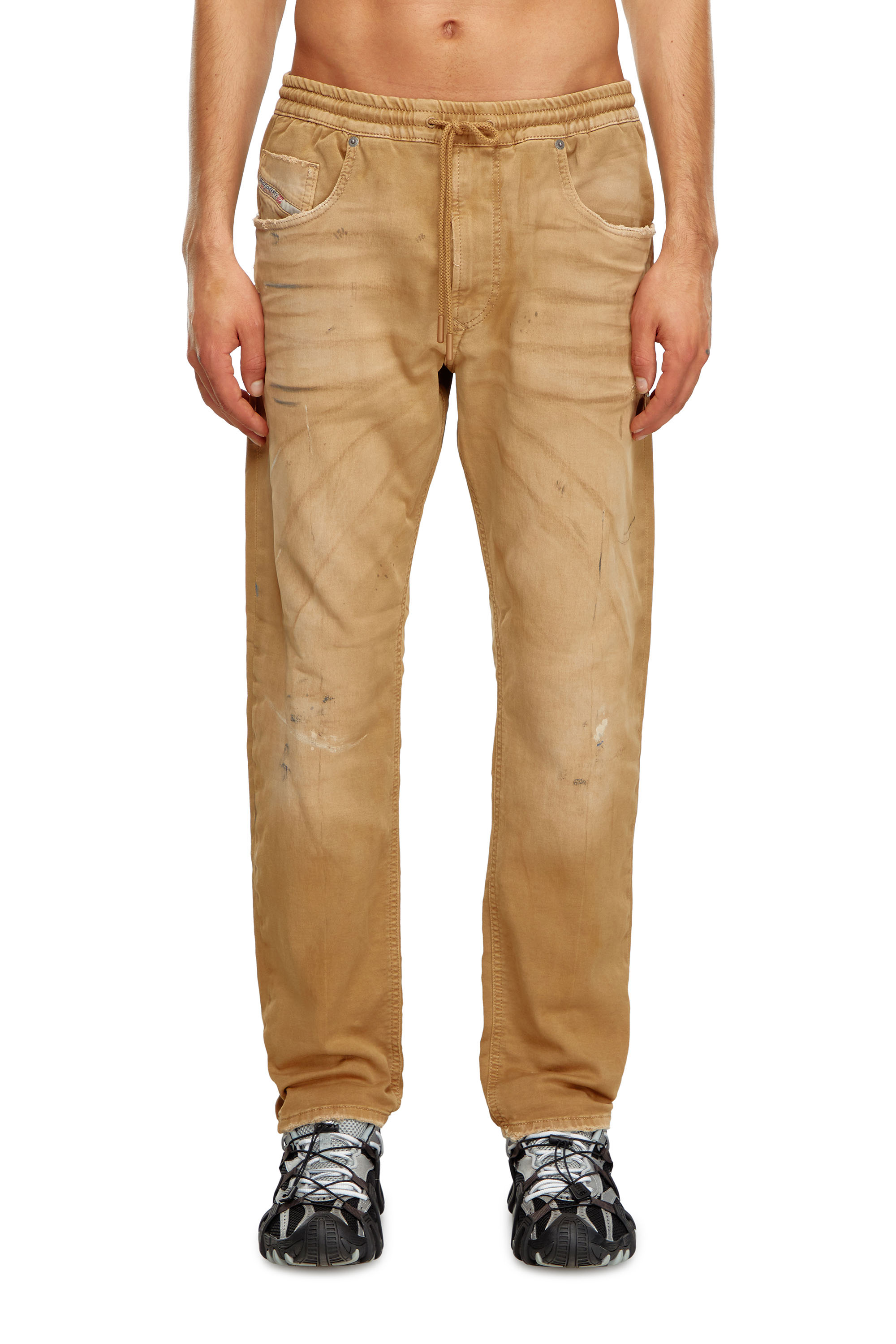 Diesel - Man Tapered 2030 D-Krooley Joggjeans® 068LW, Brown - Image 1