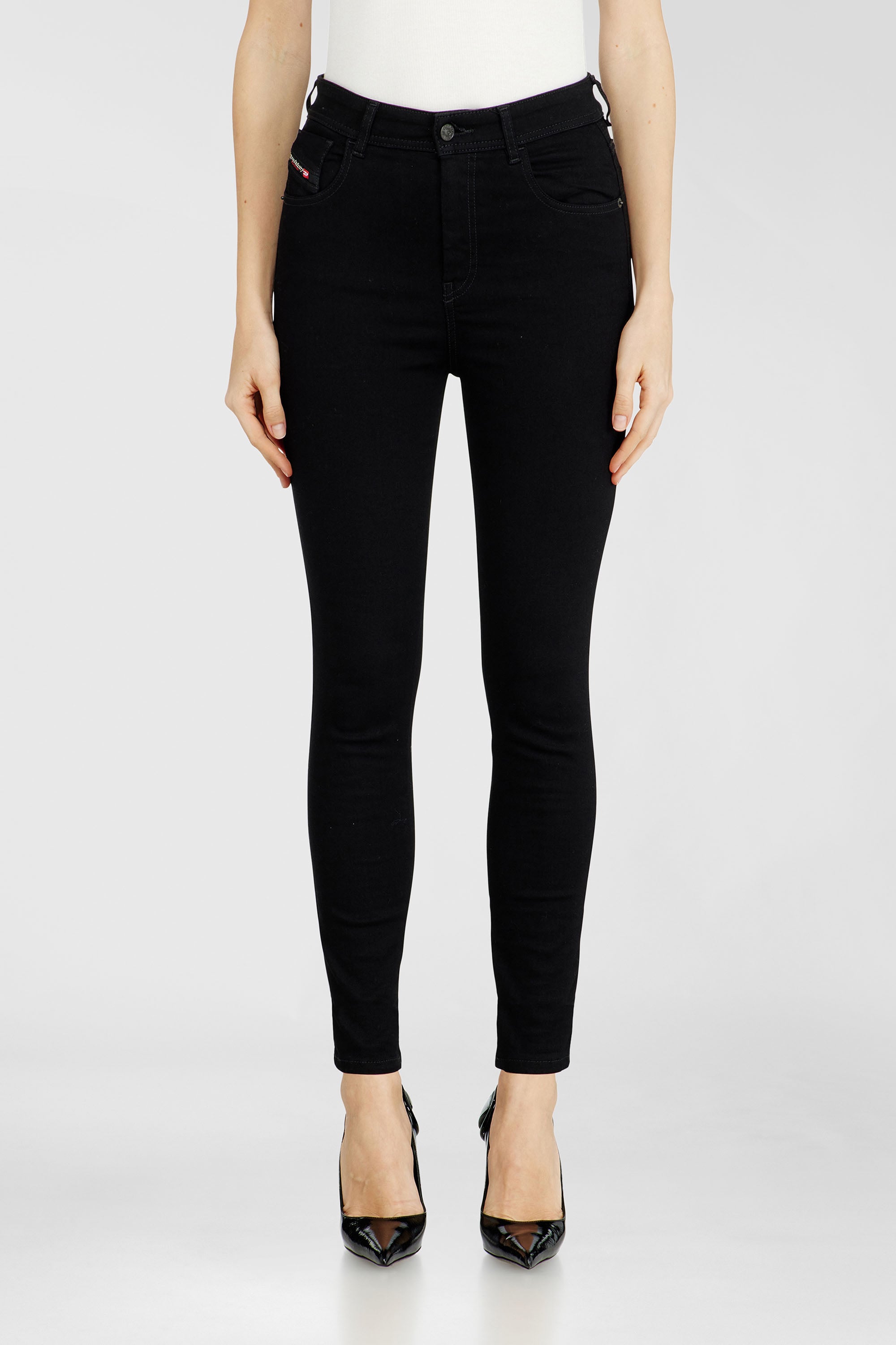 Diesel - Woman's Skinny Jeans 1984 Slandy-High 069EF, Black/Dark grey - 4